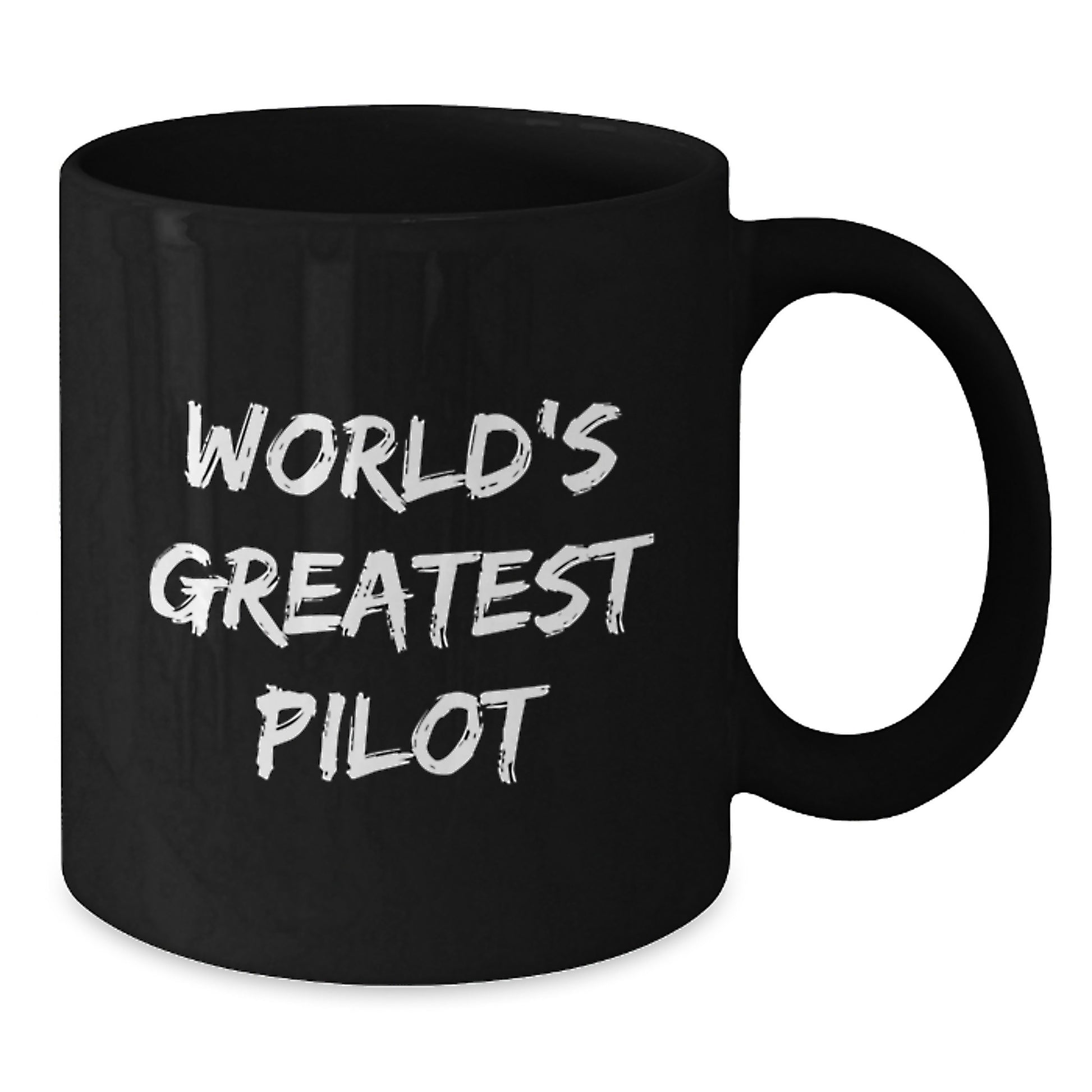 Funny Pilot Gifts from Family, Unique Black Coffee Mug for Men, Christmas Unique Pilot Mugs, World's Greatest Pilot Quote - Additional