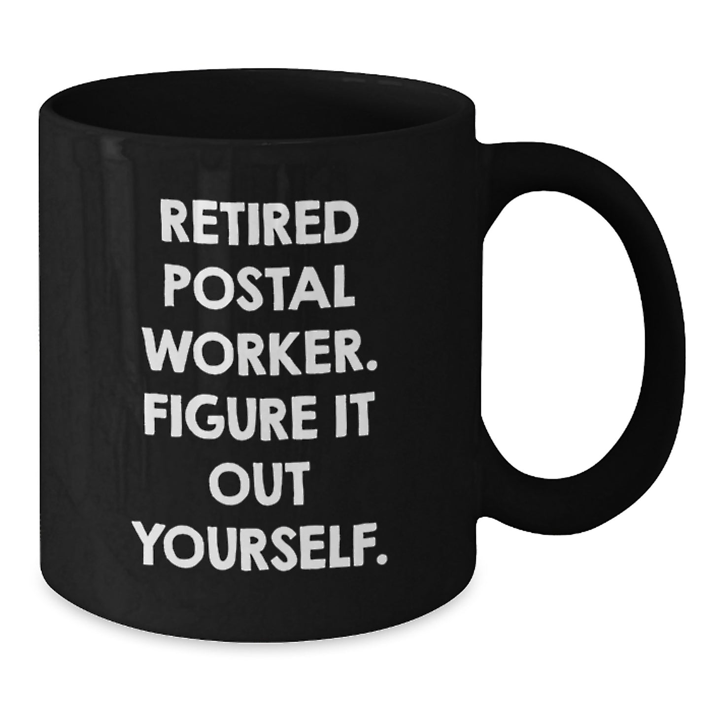 Funny Gifts for Postal Worker, Black Coffee Mug, Christmas Unique Treasures from Friends and Family - Additional
