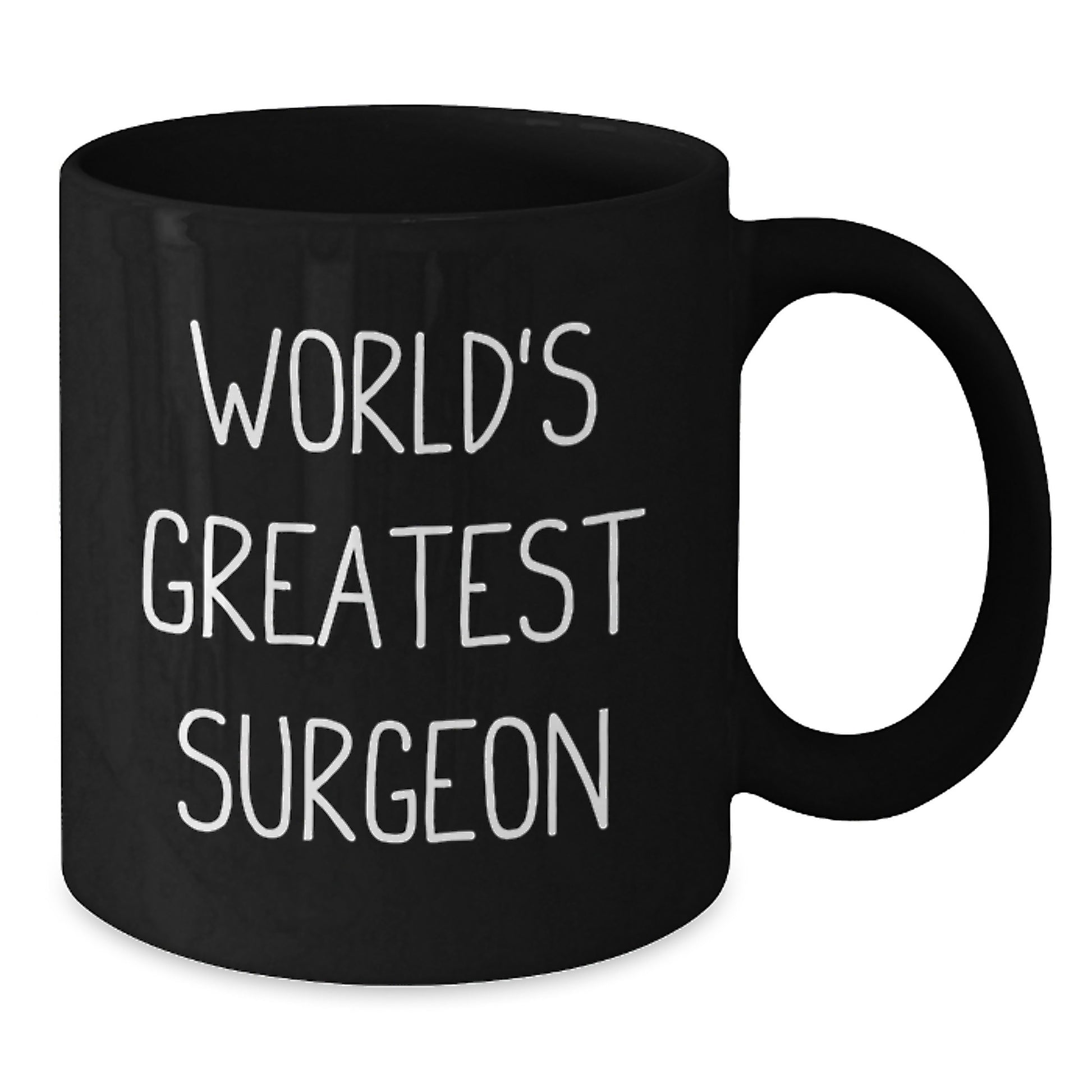 World's Greatest Surgeon Funny Black Coffee Mug Gifts from Men or Women to Surgeon on Valentine's - Additional