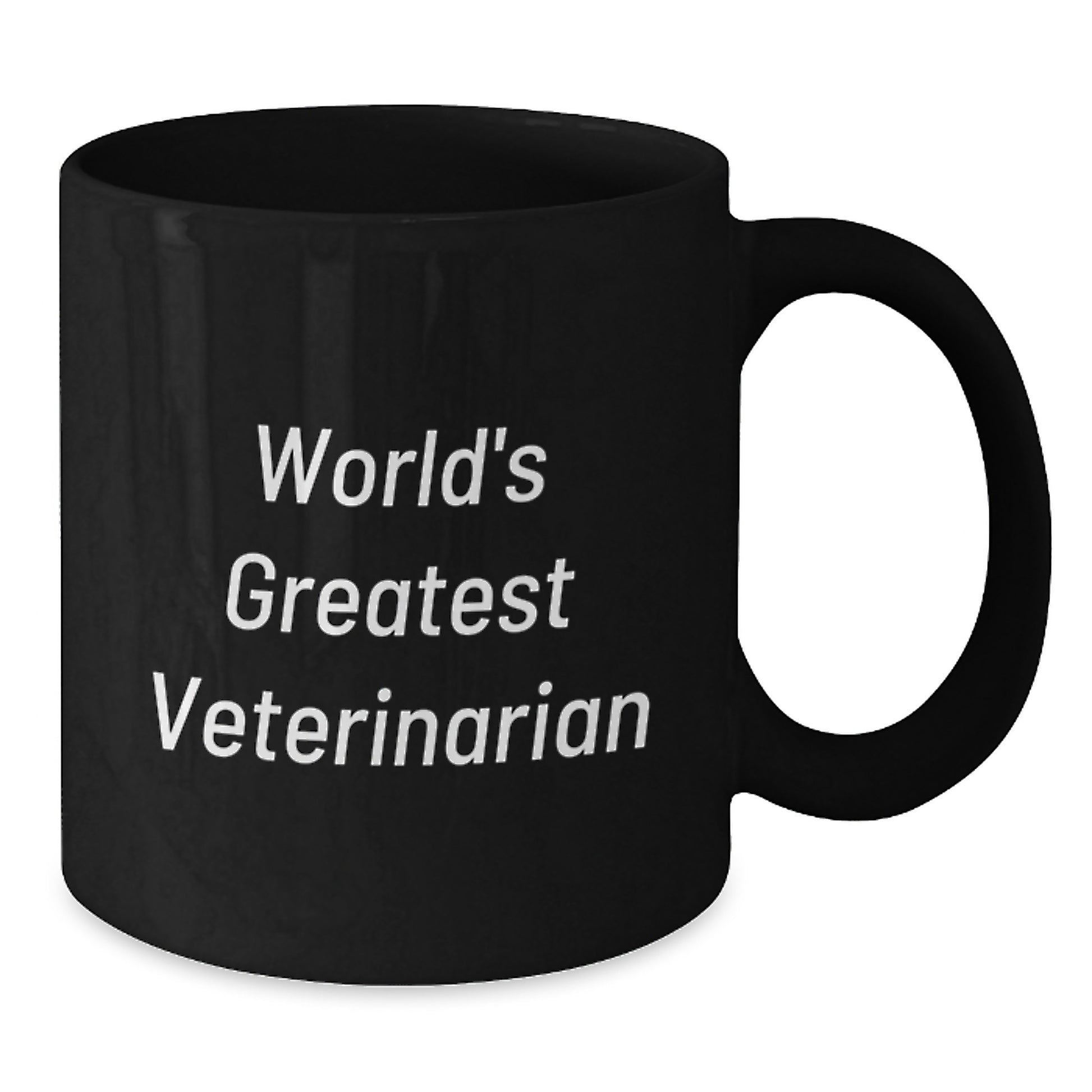 Funny World's Greatest Veterinarian, Unique Christmas Unique Gifts from Friends, for Men or Women Black Coffee Mug - Additional