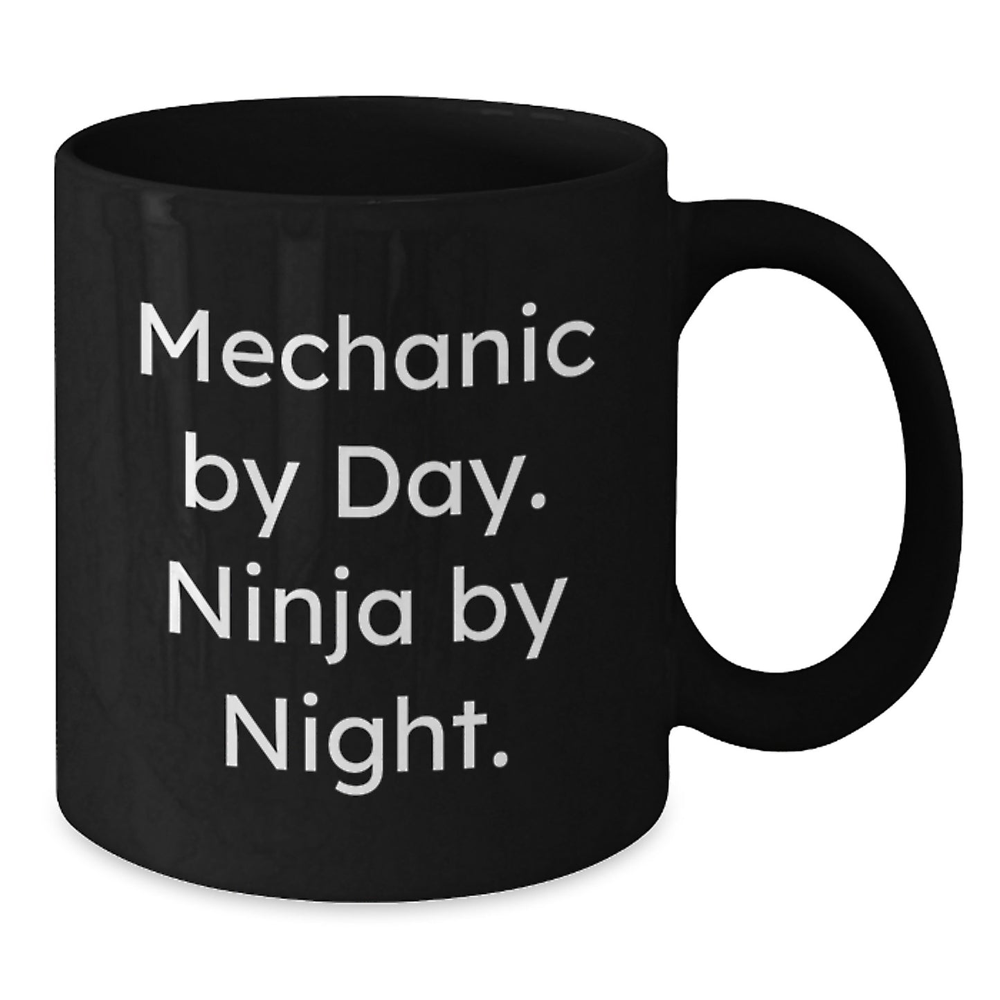 Funny Mechanic Gifts from Men, Unique Black Coffee Mugs for Mechanic Friends, Mechanic By Day. Ninja By Night. Christmas Unique Gifts - Additional