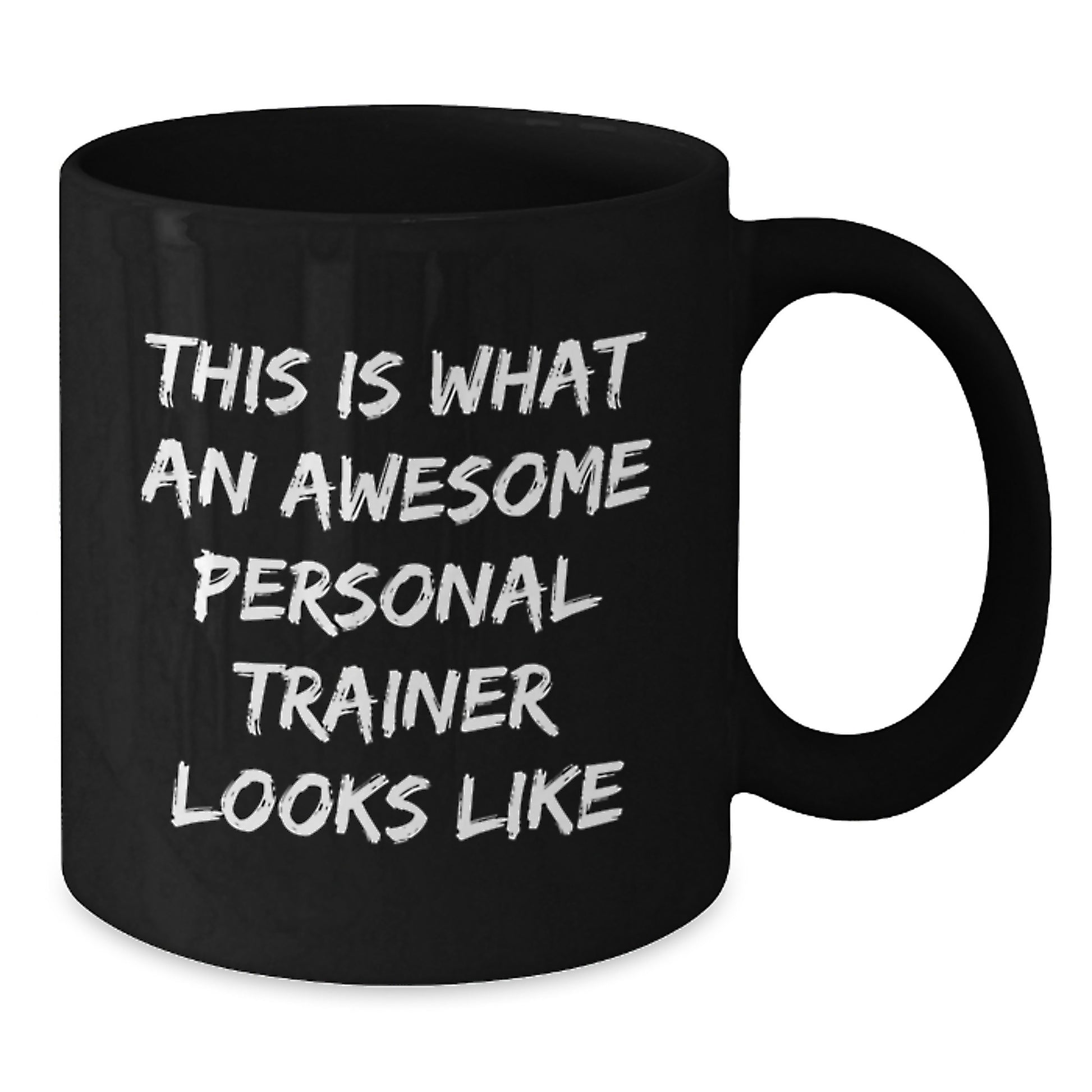 Funny Personal Trainer Gifts from Men to Women - This Is What An Awesome Personal Trainer Looks Like Black Coffee Mug for Christmas Unique Gifts - Additional