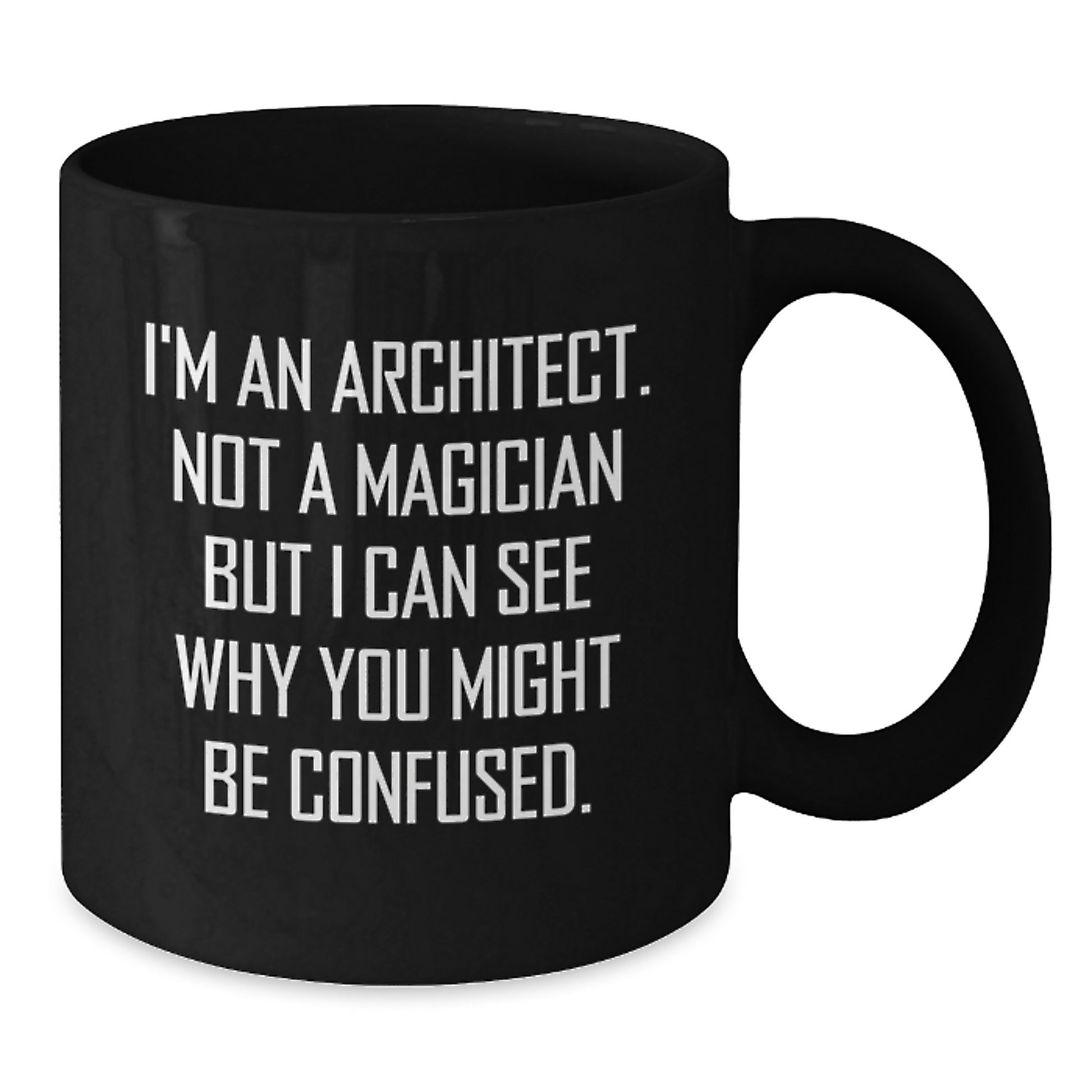 Funny Architect Gifts from Friends for Men - I'm An Architect Mug, Black Coffee Mug, Christmas Unique Gifts - Additional