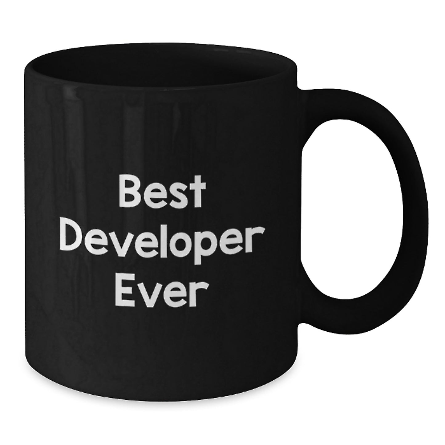 Funny Developer Gifts from Friends - Best Developer Ever Black Coffee Mug for Graduation - Gifts for Developers - Additional