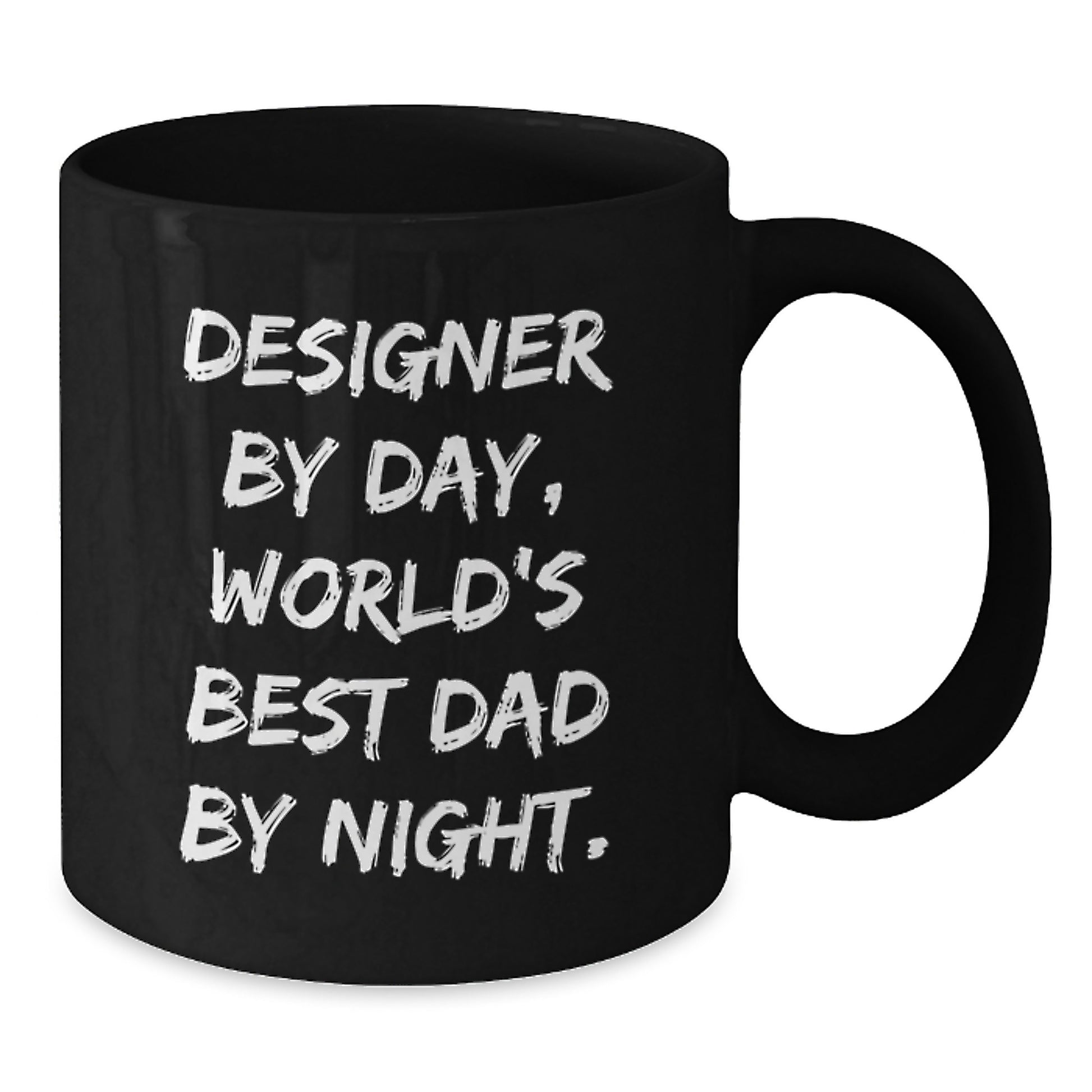 Gifts from Dad for Designer By Day, World's Best Dad By Night., Funny Black Coffee Mug Christmas Unique Gift - Additional