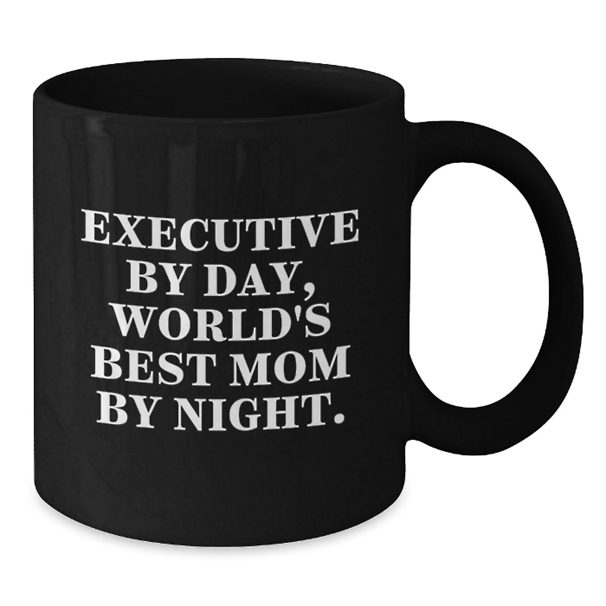 Funny Executive Black Coffee Mug Gifts from Men, Women, Friends, Coworkers, or Family for Executive, Men, Women, Friends, Coworkers, or Family - Executive By Day, World's Best Mom By Night. - Additional