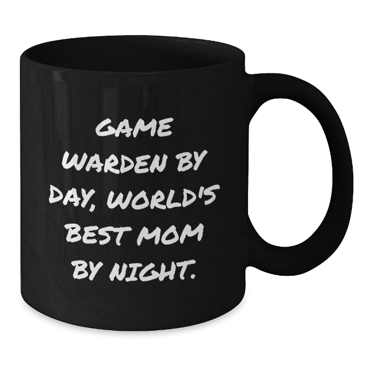 Funny Game Warden Gifts from Friends - Game Warden Black Coffee Mug - Birthday Unique Gifts for Game Warden - Additional