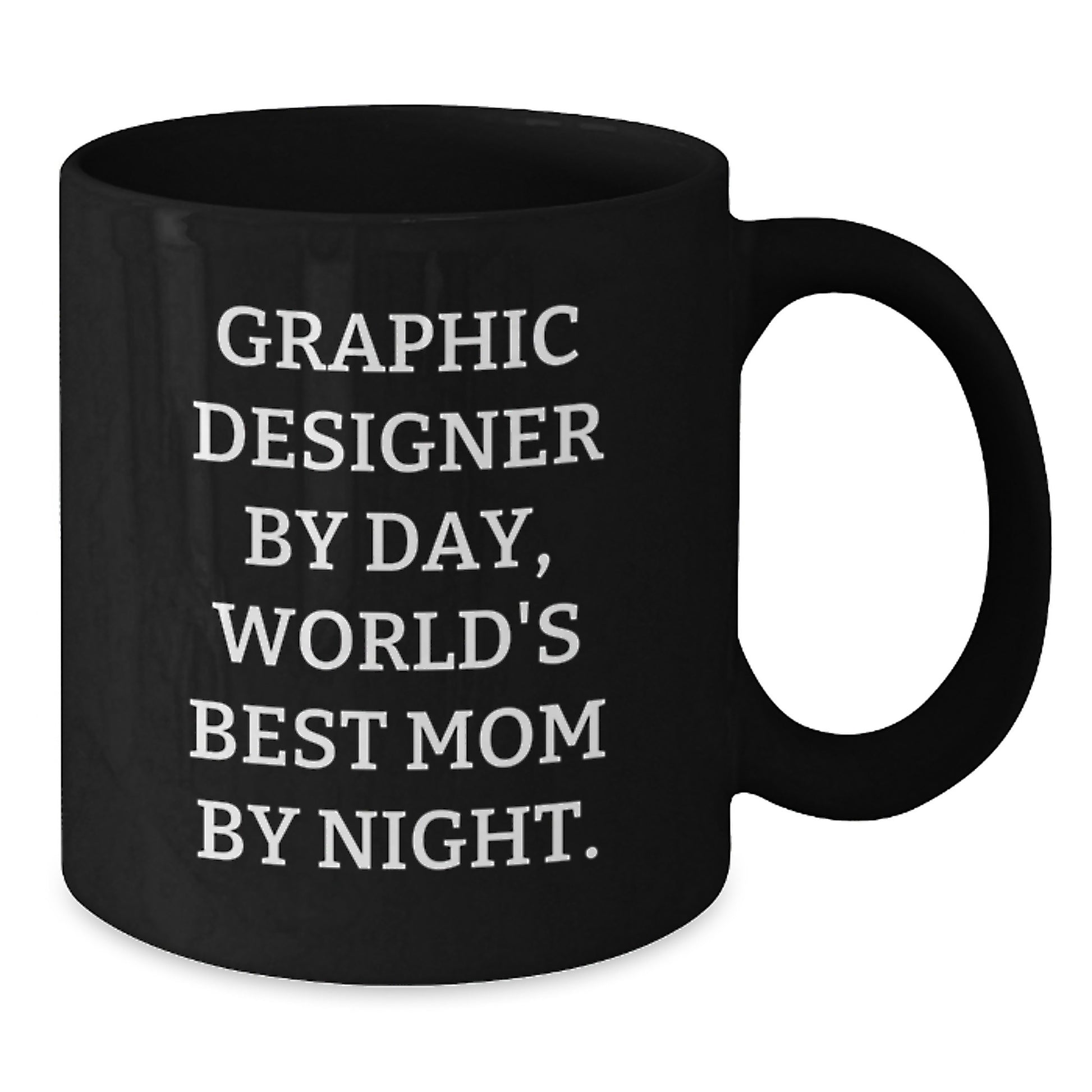 Graphic Designer Gifts Funny Mom of the Year Black Coffee Mug for Birthday - Additional