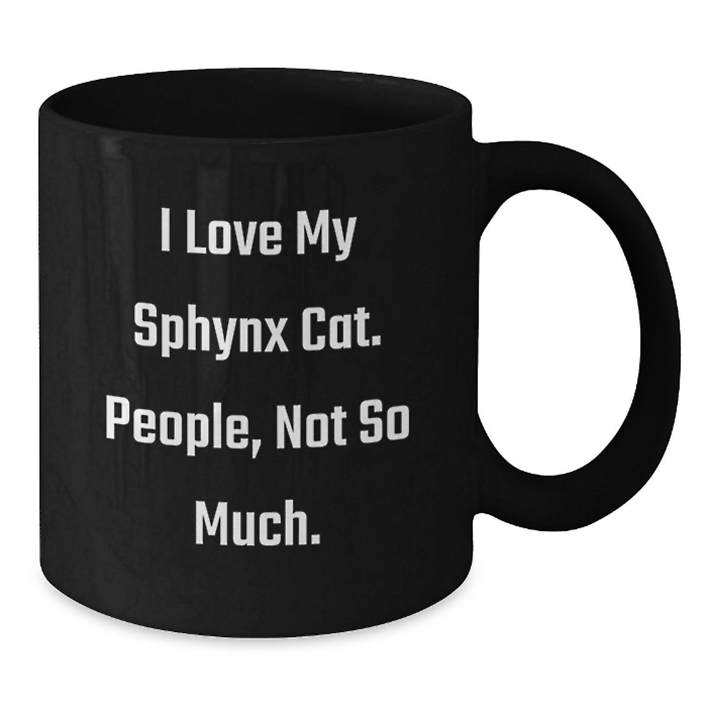Funny Sphynx Cat Lover Gifts from Men to Women Friends Coworkers Family - Sphynx Cat Black Coffee Mug for Sphynx Cat Enthusiasts, Unique Christmas Unique Gifts - Additional