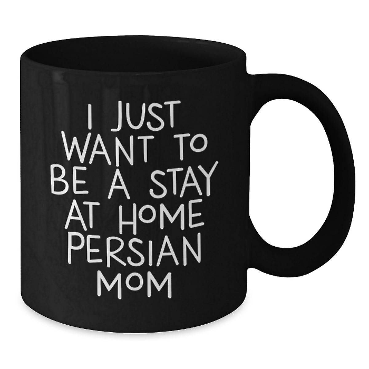 Funny Persian Cat Black Coffee Mug Gifts from Family for Stay at Home Mom - Additional