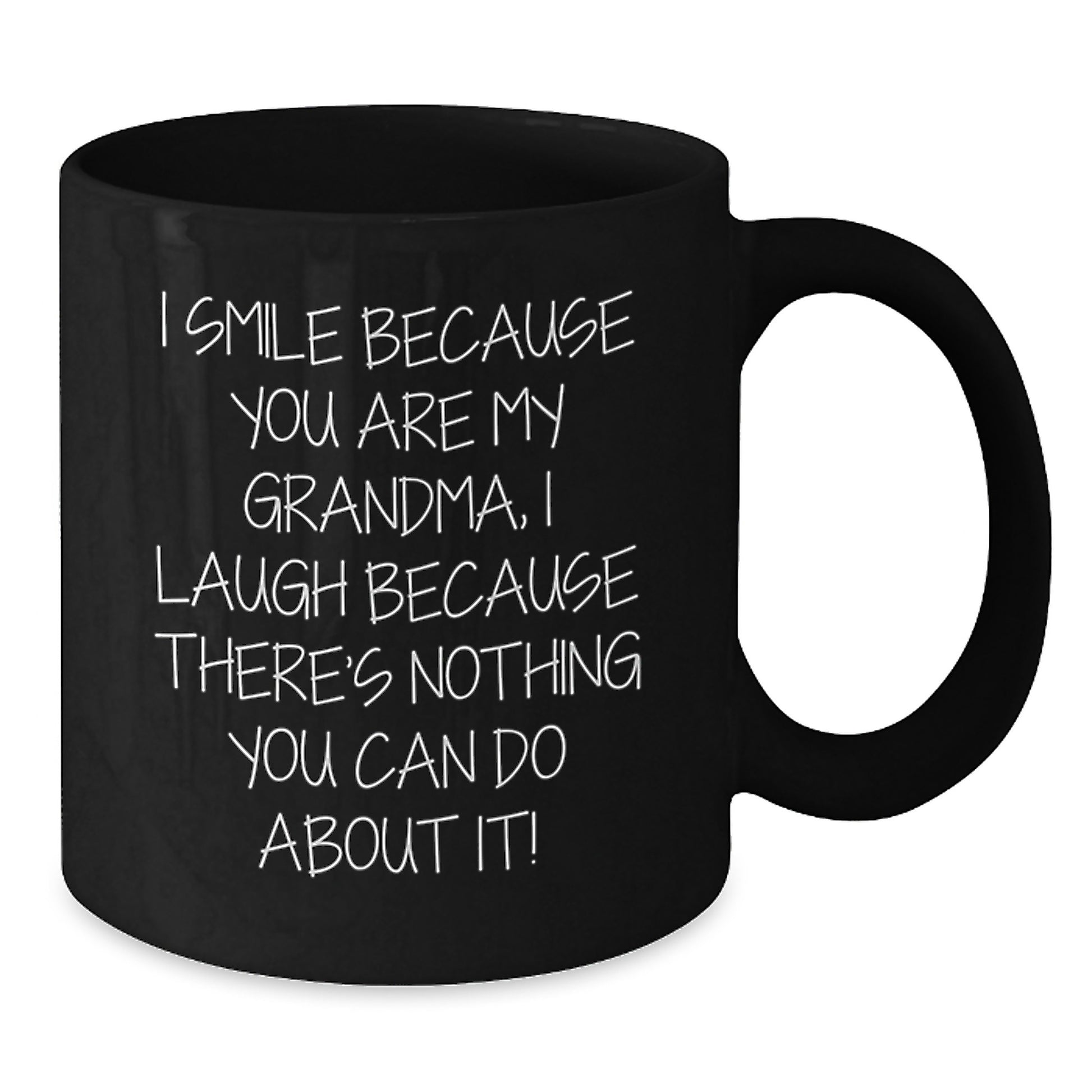 Grandma Love Funny Black Coffee Mugs Gifts from Family for Grandma, Ideal Gift Ideas for Grandma on Father's Day - Unique Black Coffee Mug - Additional
