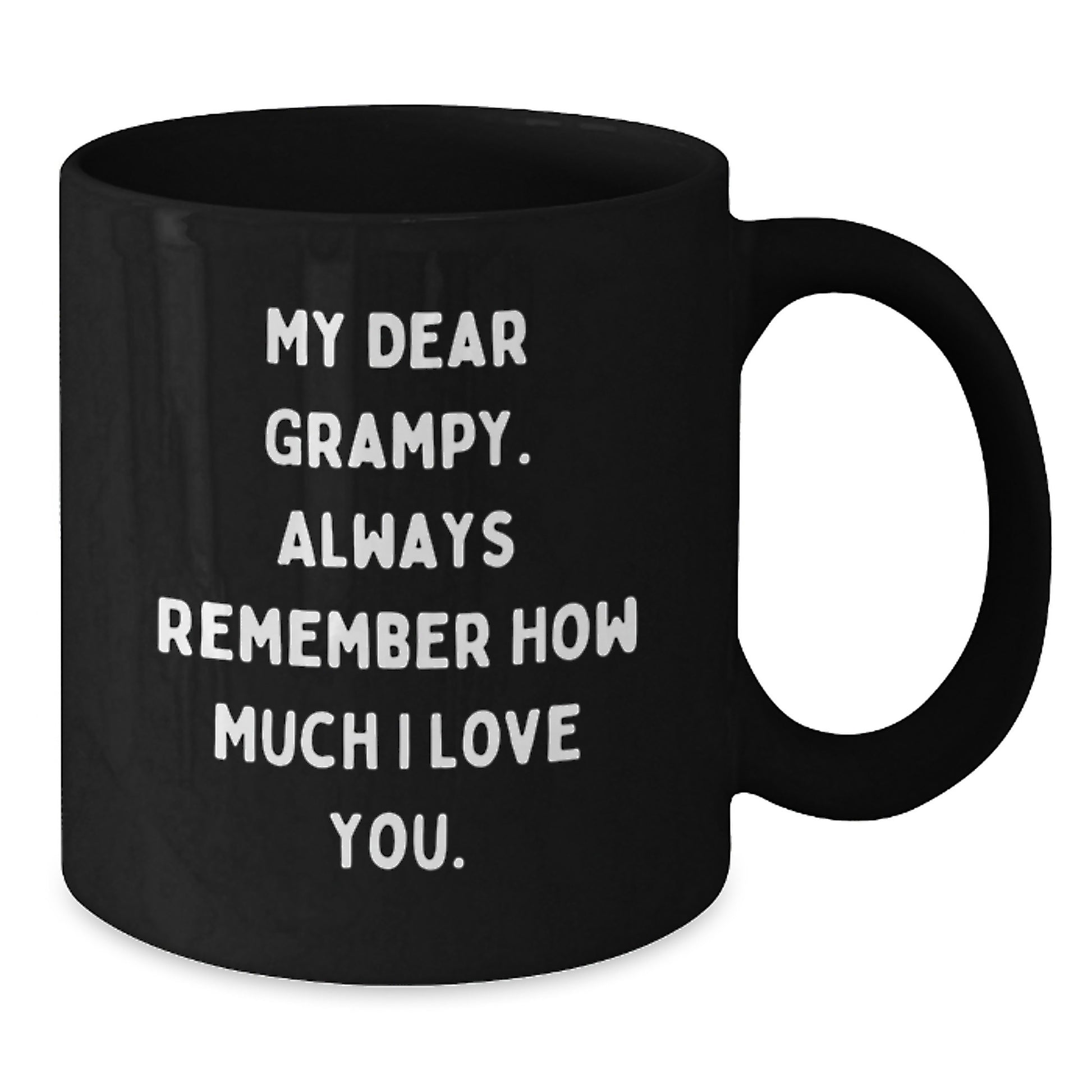 Funny Grampy Gifts from Family - Black Coffee Mug for Grampy - Additional
