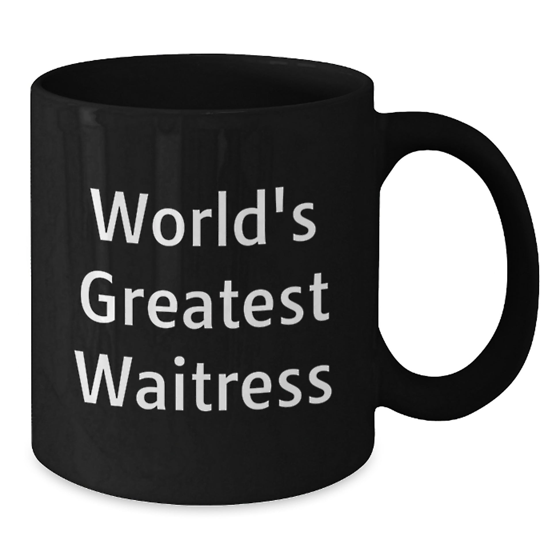 Funny Waitress Gifts from Men, Black Coffee Mug for World's Greatest Waitress, Valentine's Unique Gifts - Additional