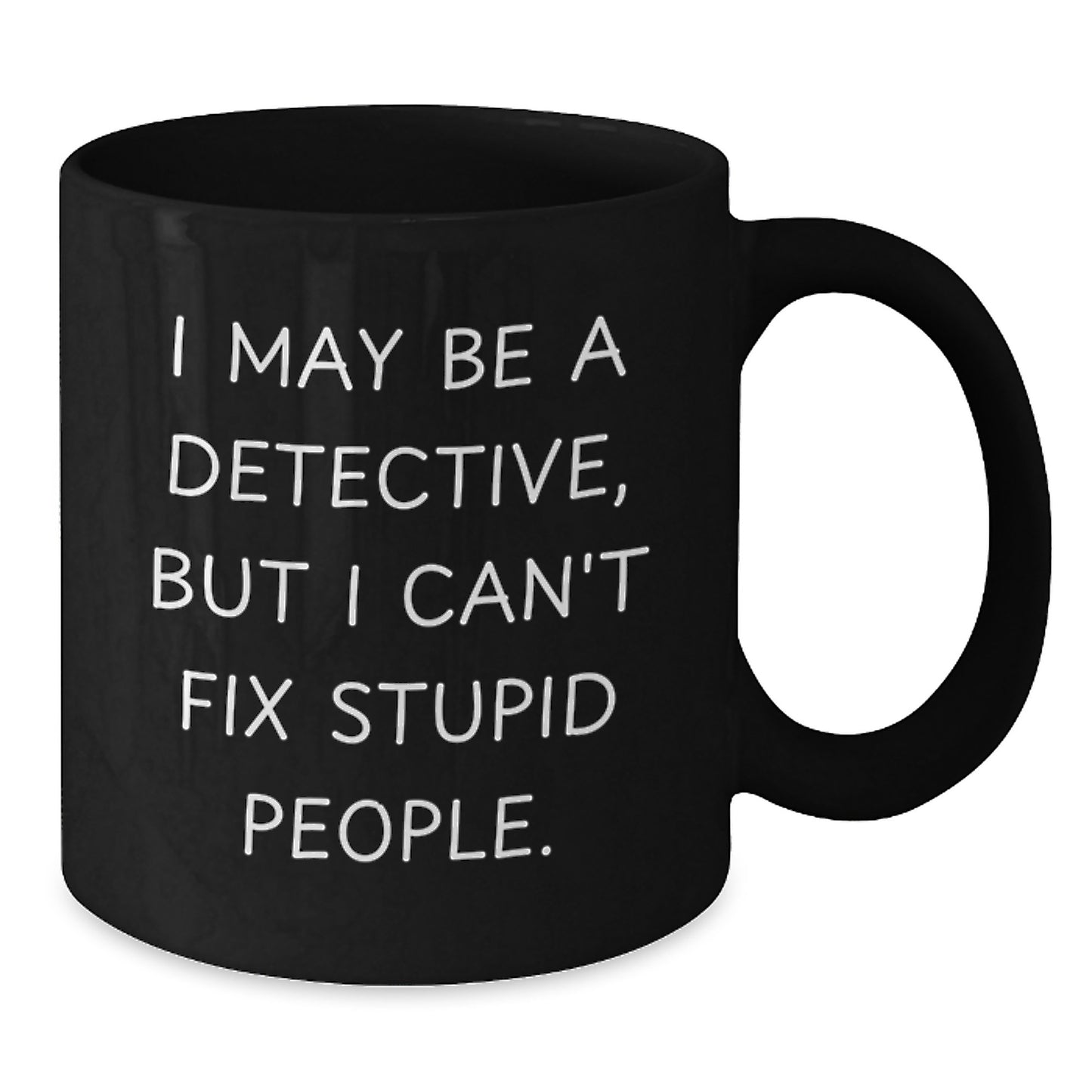 Detective Keepsake Black Coffee Mug for Him Birthday Gift - Additional