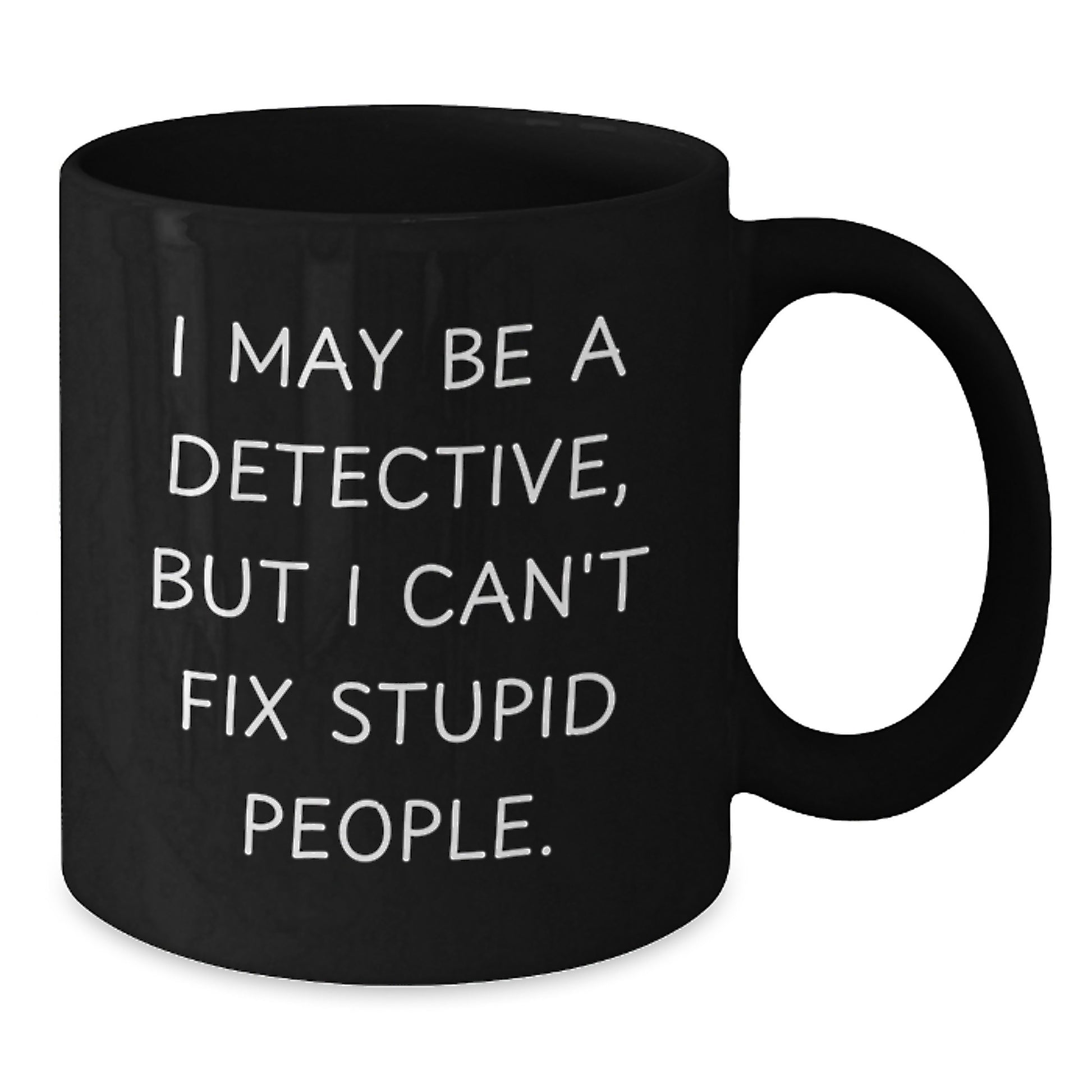 Detective Keepsake Black Coffee Mug for Him Birthday Gift - Additional