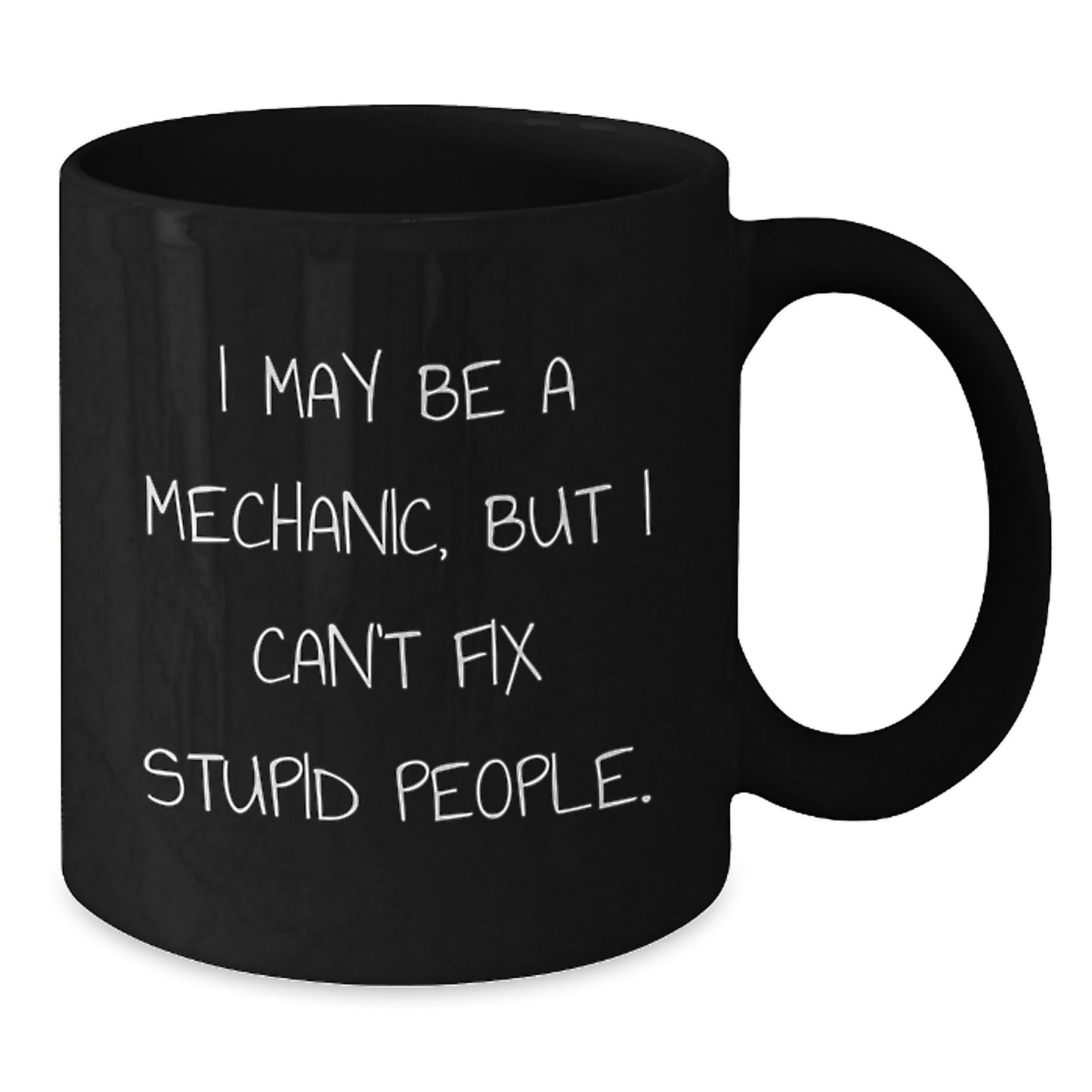 Birthday Gift for Her Mechanic Black Coffee Mug Present with Quote - Additional