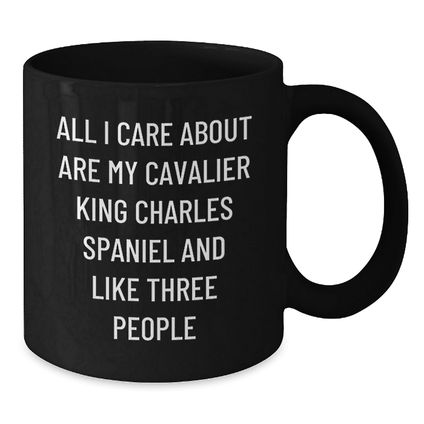 Cavalier King Charles Spaniel Dog Lover Funny Black Coffee Mug Gifts from Men to Women for Valentine's - Additional