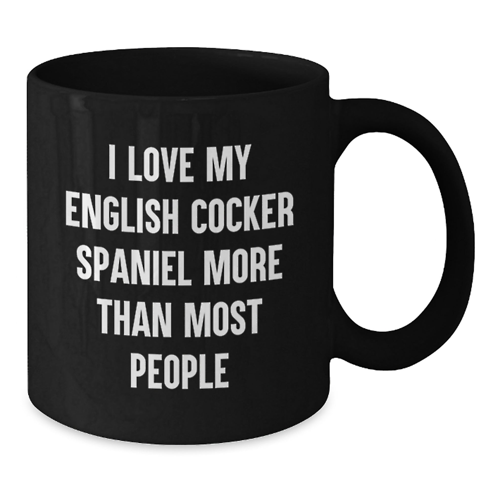 English Cocker Spaniel Dog Lover Gifts from Men - Funny Black Coffee Mug for Valentine's Unique Gifts for English Cocker Spaniel Dog Owners - Additional