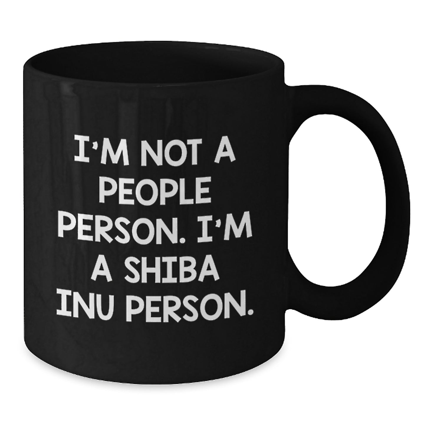 Funny Shiba Inu Dog Lover Black Coffee Mug Gifts from Friends on Valentine's - Additional