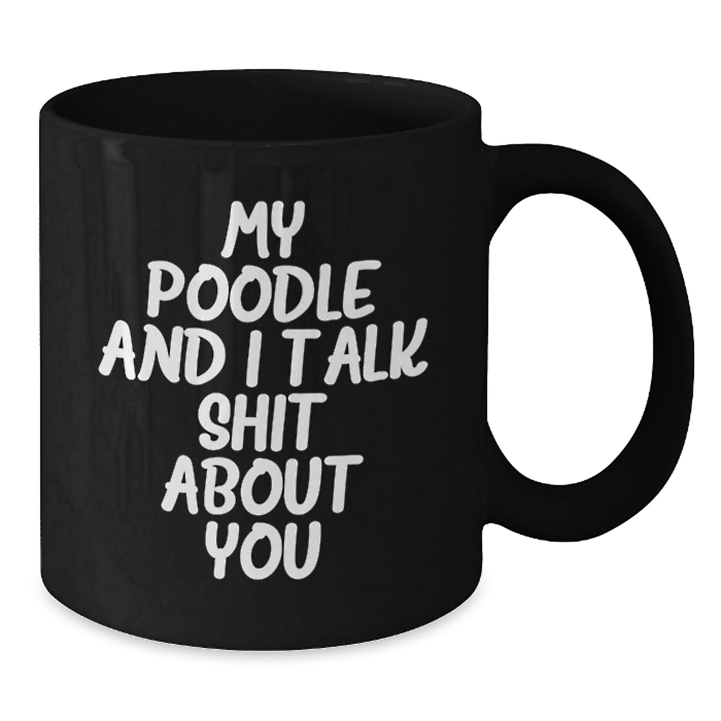 Poodle Dog Lover Gifts from Family, Funny Poodle Dog Black Coffee Mug for Graduation Unique Gifts - Additional