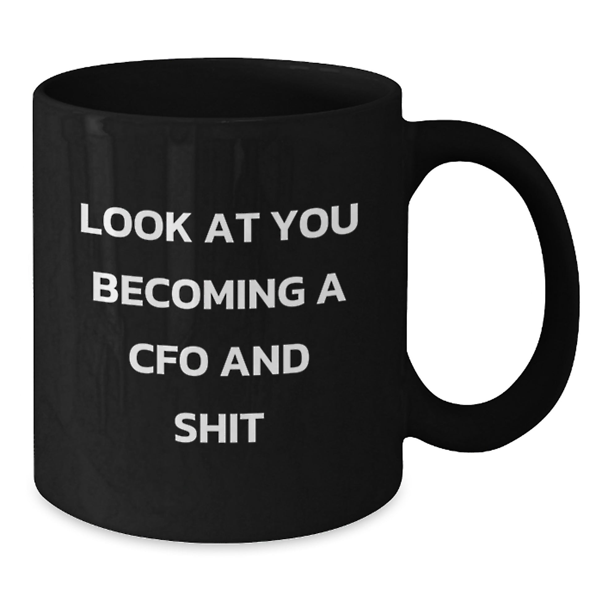 Funny CFO Gifts from Friends Unique Black Coffee Mugs - Look At You Becoming A Cfo And Shit - Graduation - Additional