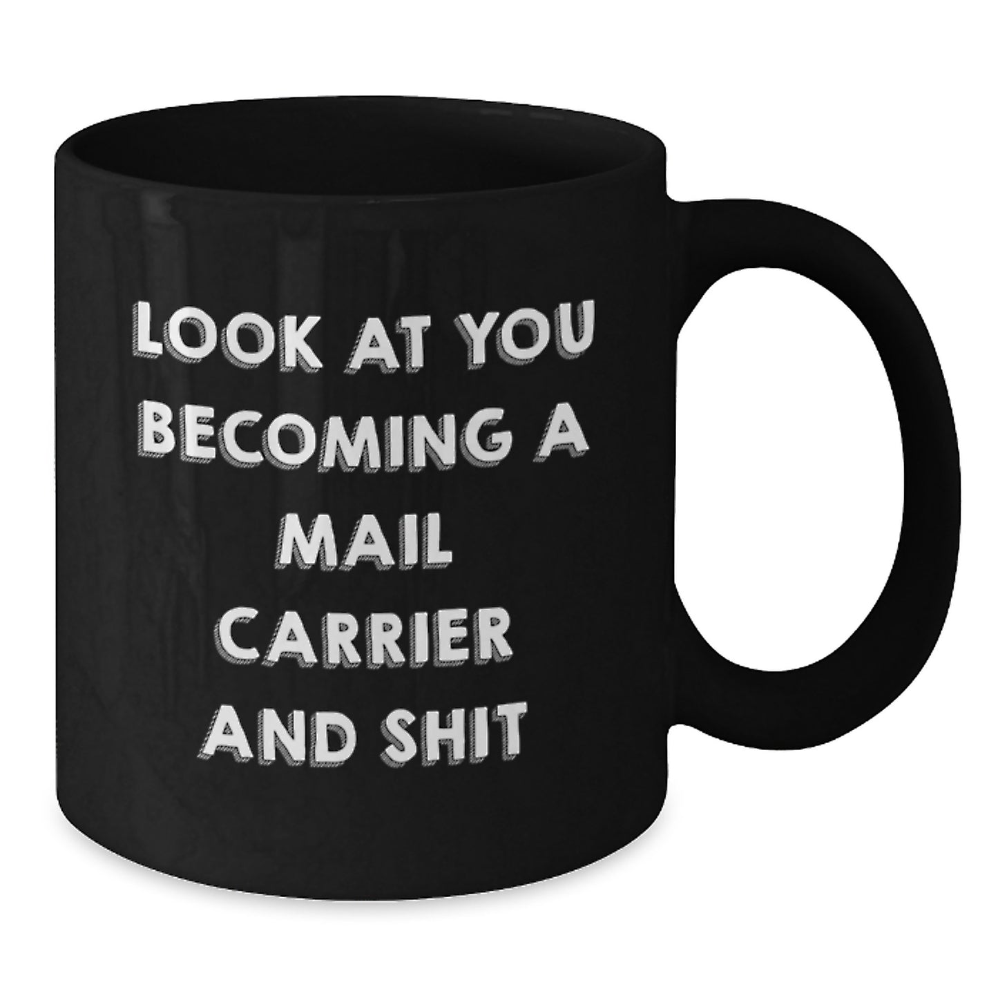Funny Mail Carrier Black Coffee Mug Gifts from Friends for Mail Carrier, Black Coffee Mug, Unique Mother's Day Unique Gifts - Additional