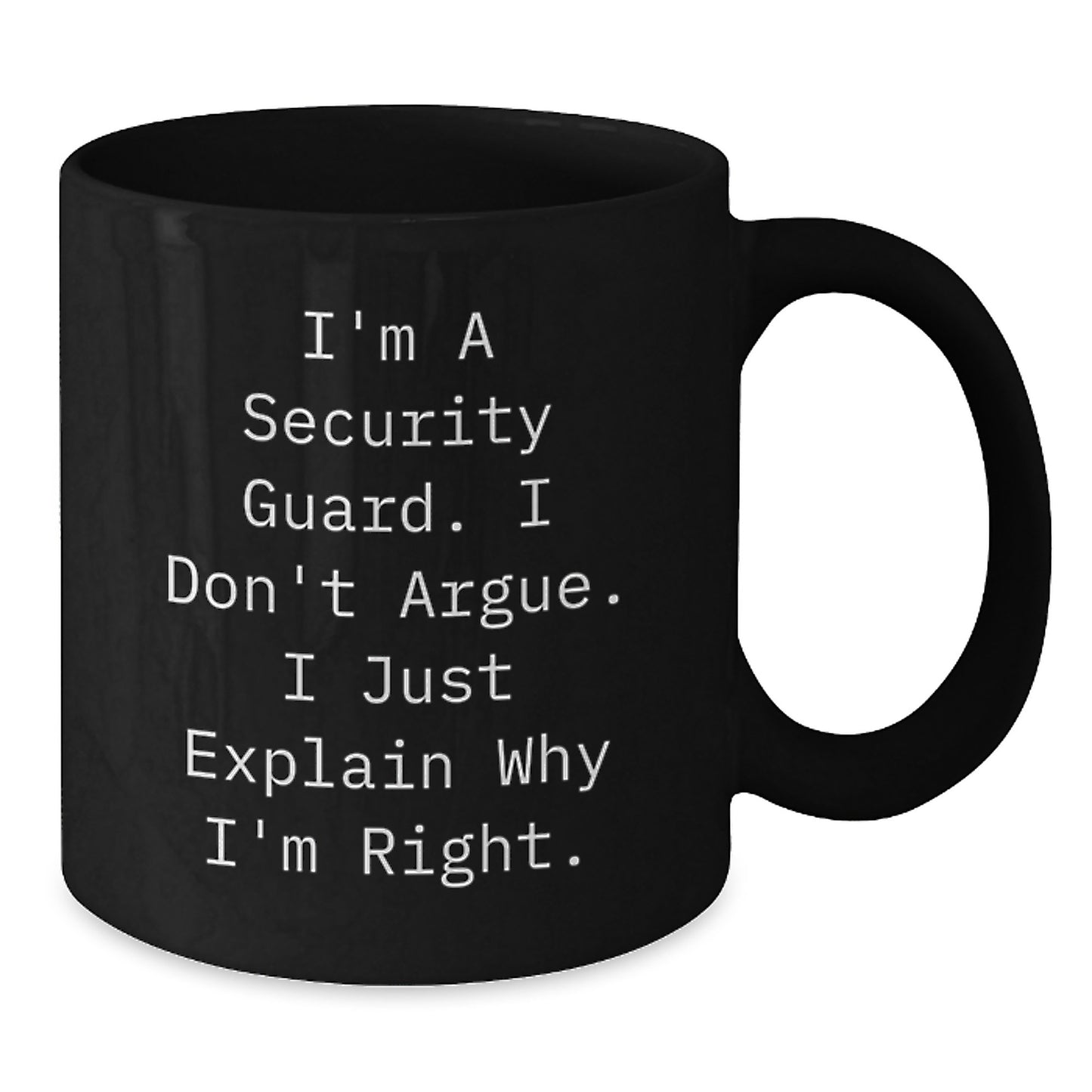 Funny Security Guard Gifts from Friends for Men Black Coffee Mugs - Unique Christmas Unique Gifts for Security Guard - Additional