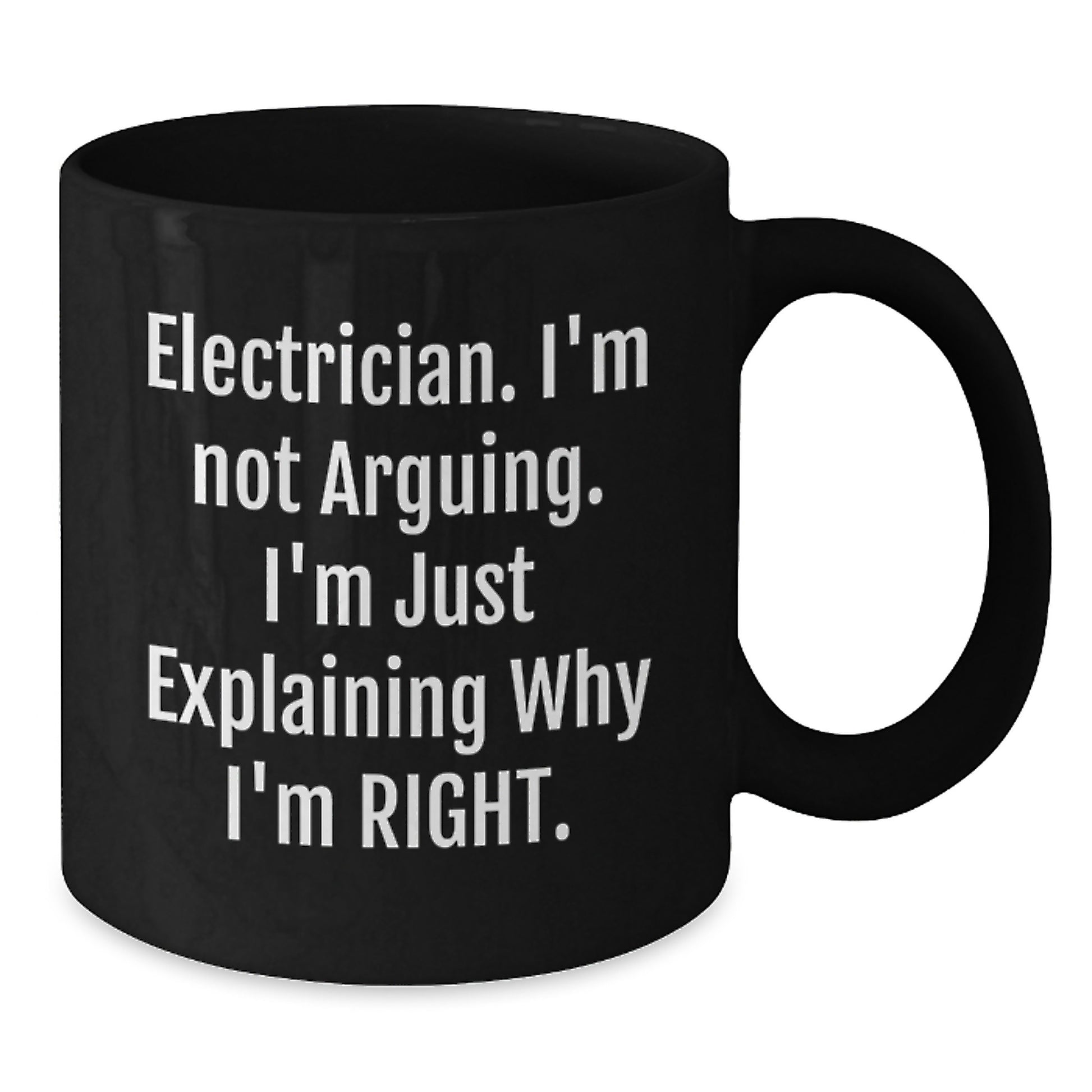 Funny Electrician Gifts from Men to Electrician Friends, Unique Christmas Electrician Coffee Mugs with Inspirational Quote, 11oz or 15oz Black Ceramic Mugs for Electrician Women and Coworkers - Additional
