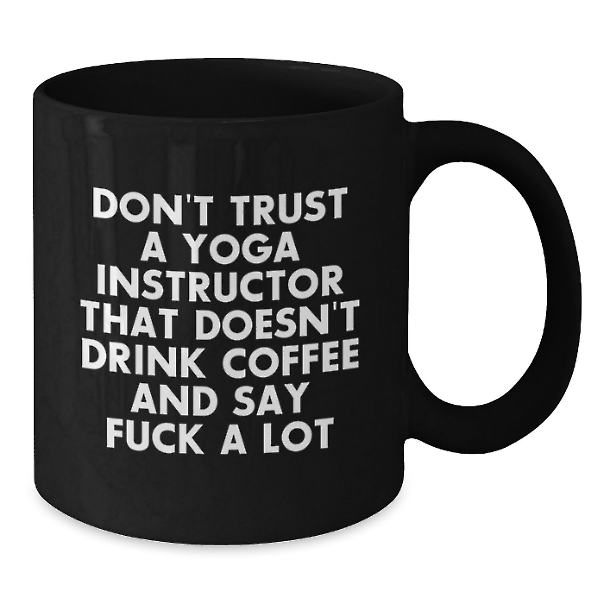 Funny Yoga Instructor Gifts from Friends for Men, Unique Black Coffee Mug for Graduation Day - Additional