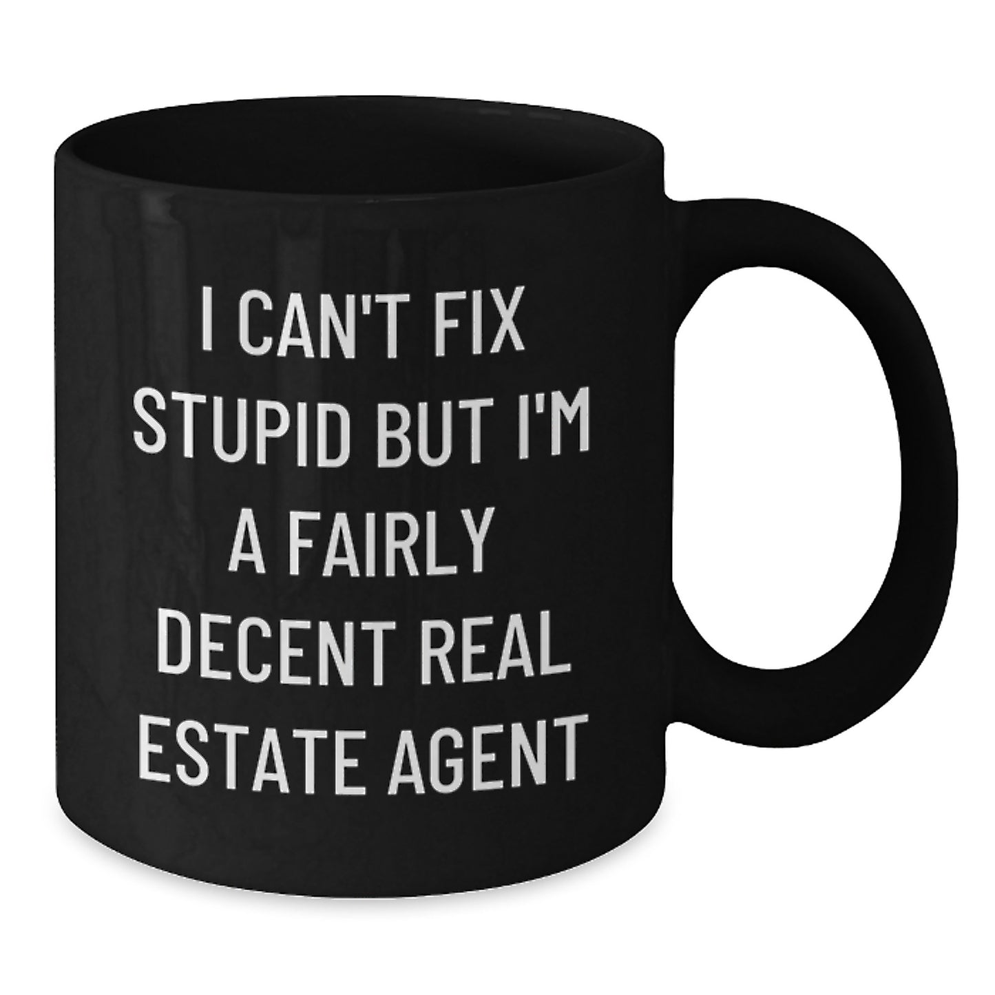 Funny Real Estate Agent Gifts from Friends for Graduation Unique Black Coffee Mug - Additional