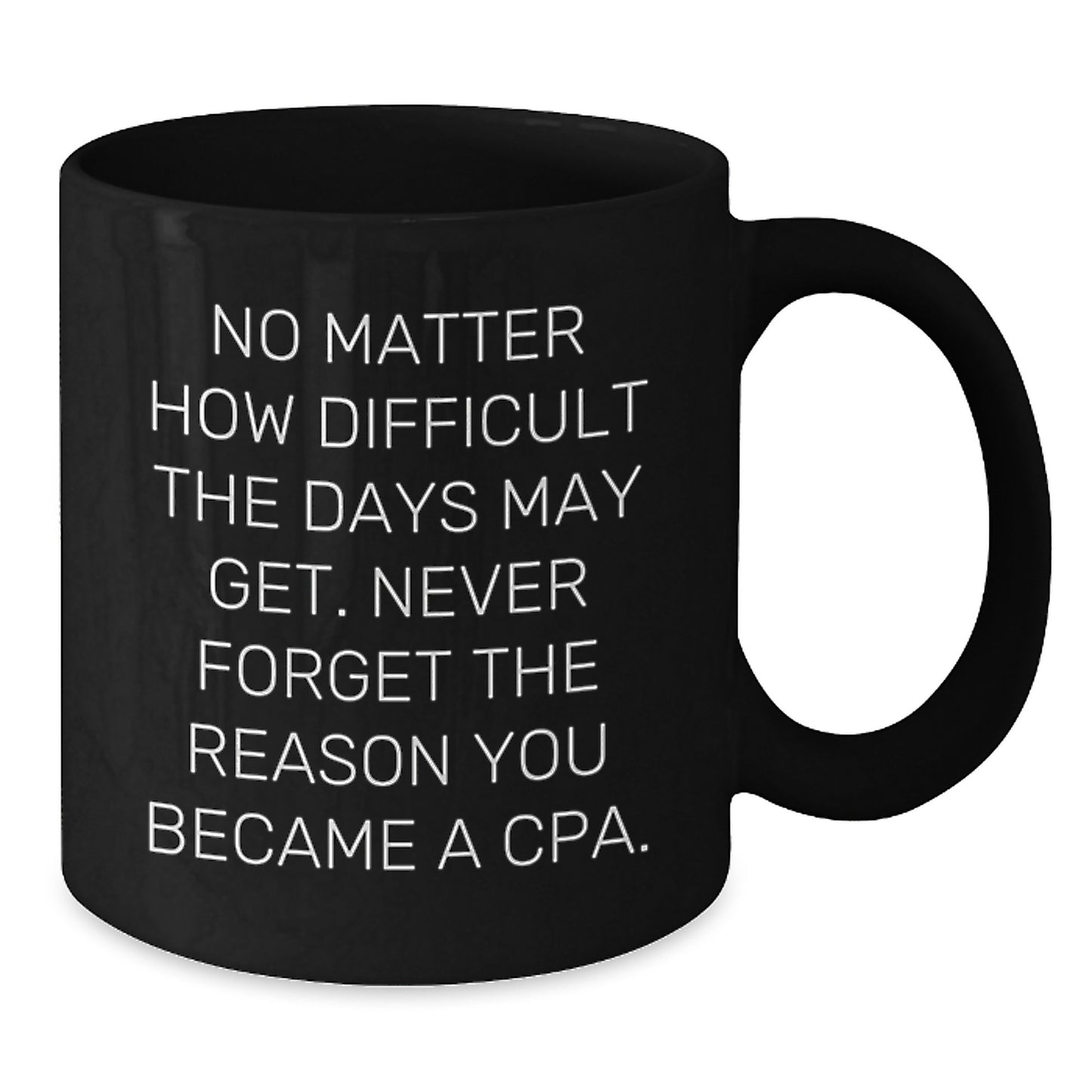 Funny CPA Gifts from Friends, Inspirational Quote Black Coffee Mug, Graduation Unique Gifts for Men, Women, Coworkers, Family - Additional