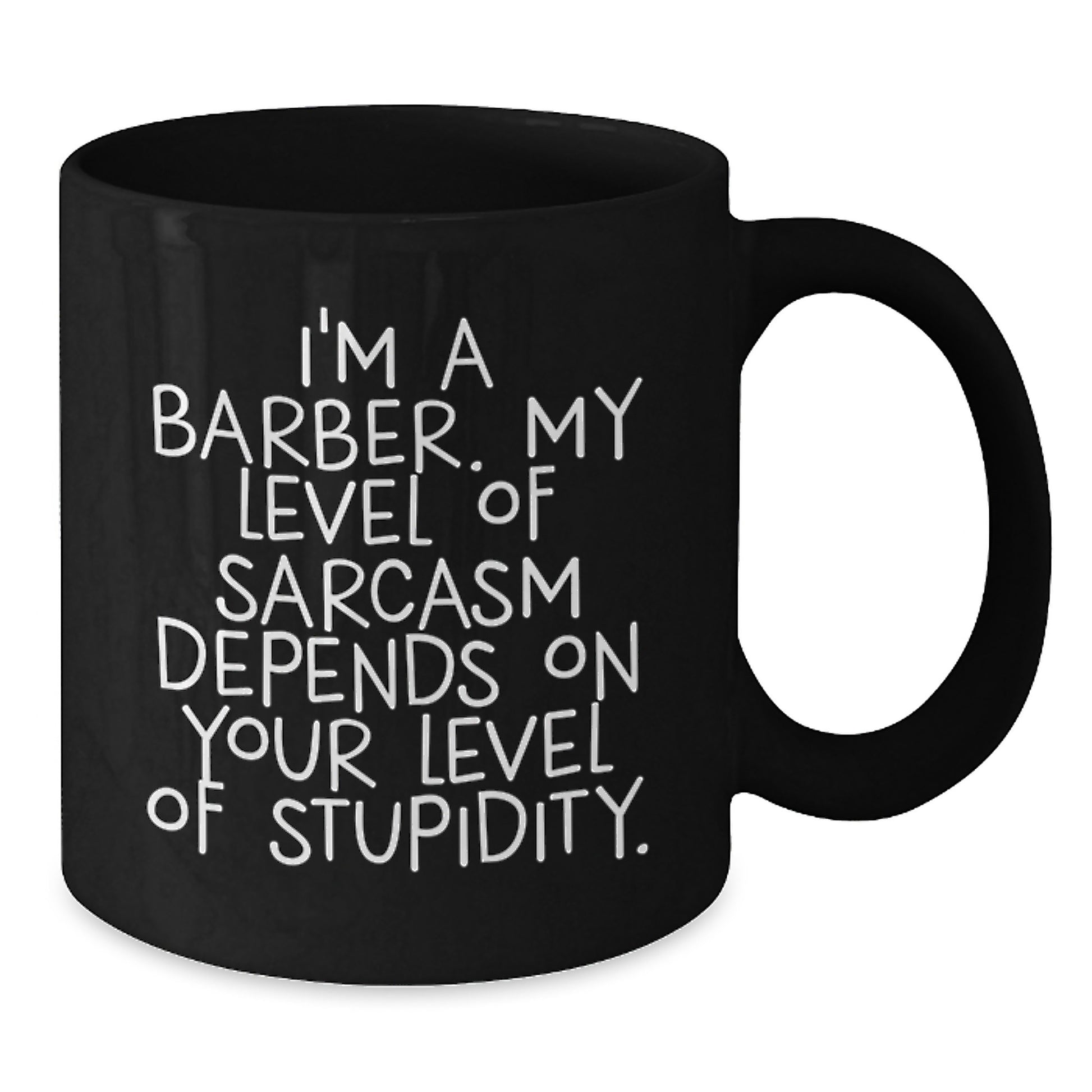 Sarcastic Barber Mugs for Birthday Unique Gifts from Friends to Men, Funny Black Coffee Mug I'm A Barber - Additional