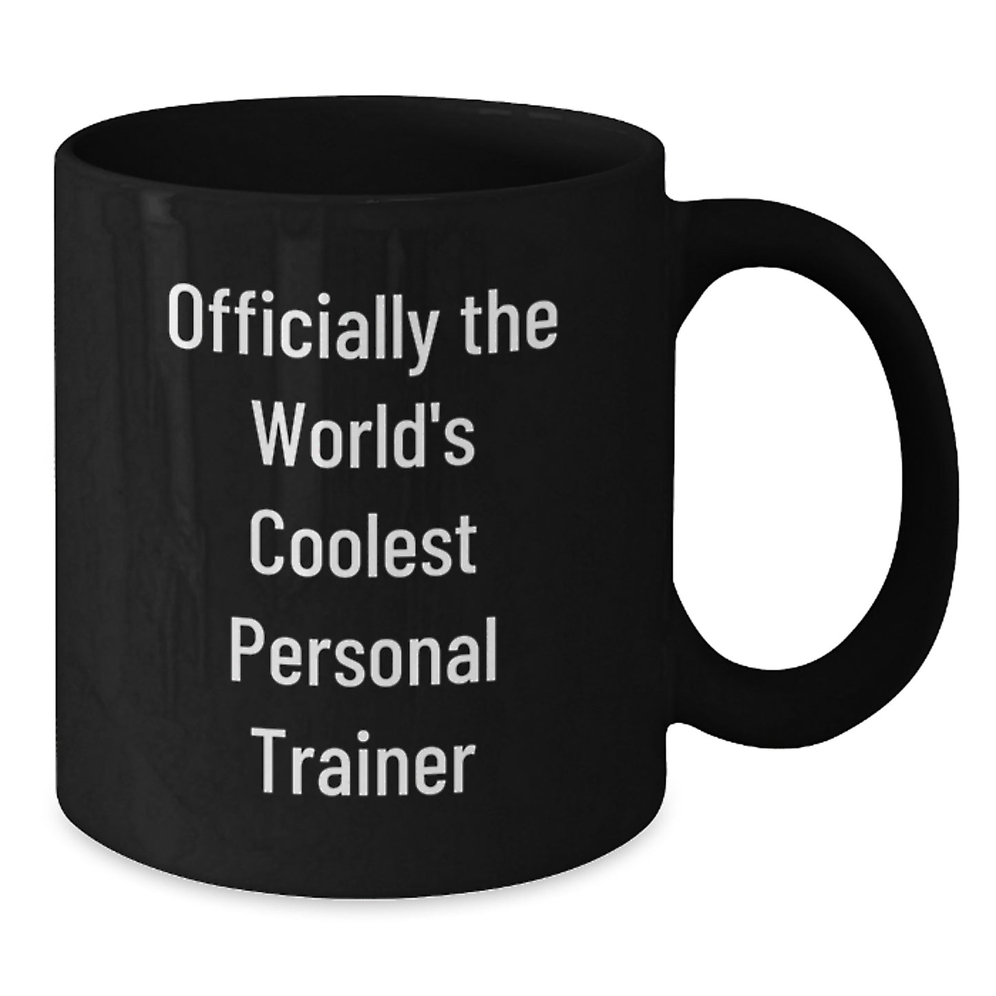 Funny Personal Trainer Gifts, Graduation Unique Gifts from Friends, Gifts for Men, Black Coffee Mug, 'Officially The World's Coolest Personal Trainer' - Additional