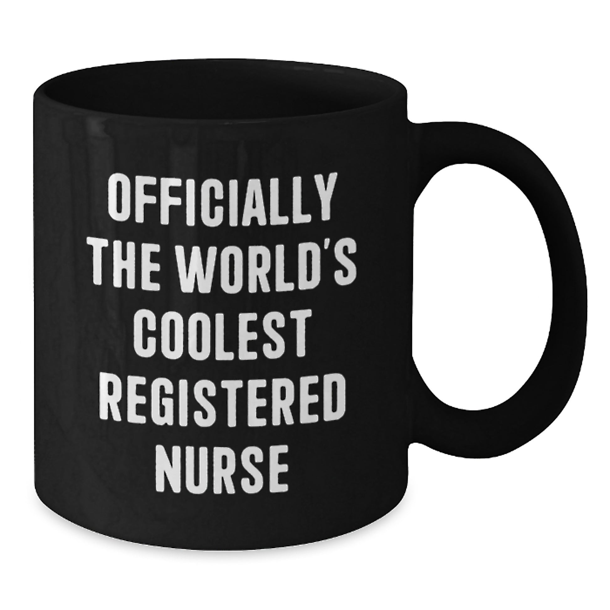 Funny Registered Nurse Gift for the World's Coolest RN, Black Coffee Mug, Christmas Unique Presents from Men to Women, Friends, Family - Additional