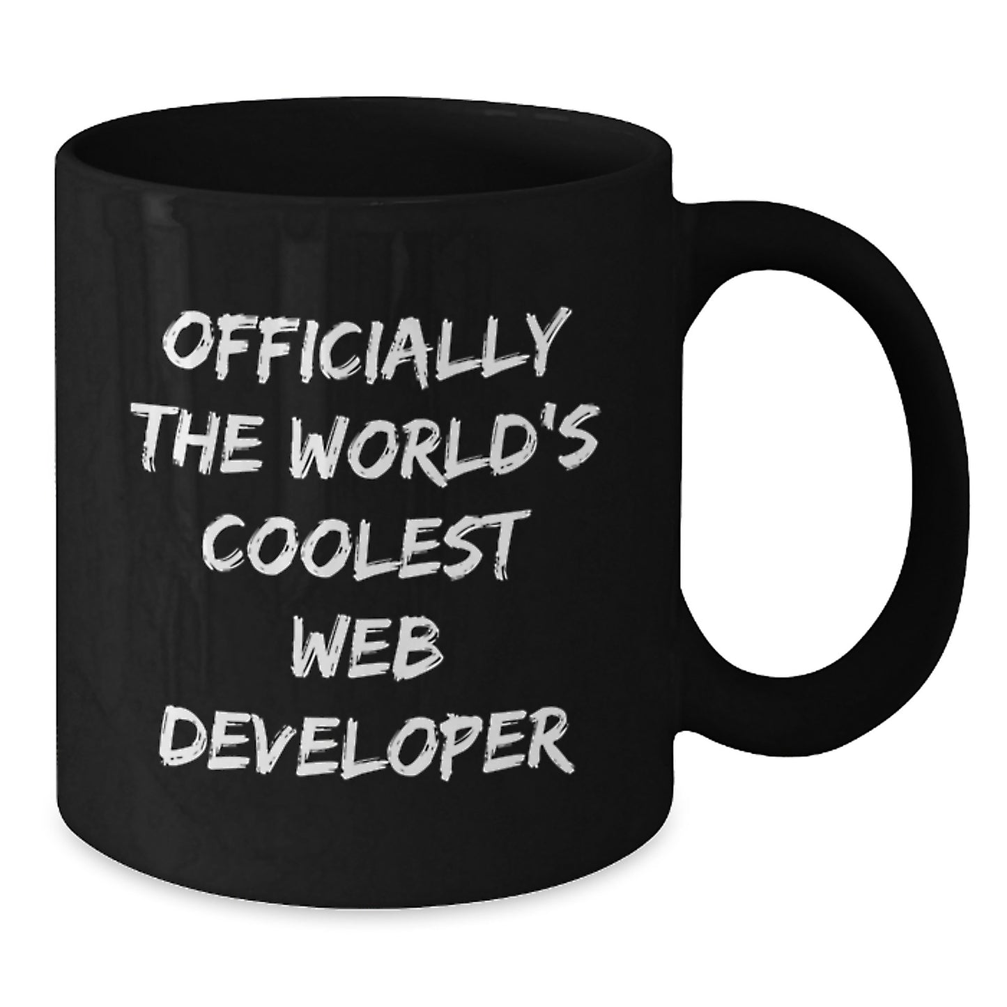 Funny 'Officially The World's Coolest Web Developer' Black Coffee Mugs Gifts from Men to Men for Web Developer Friends on Christmas Unique Gifts - Additional
