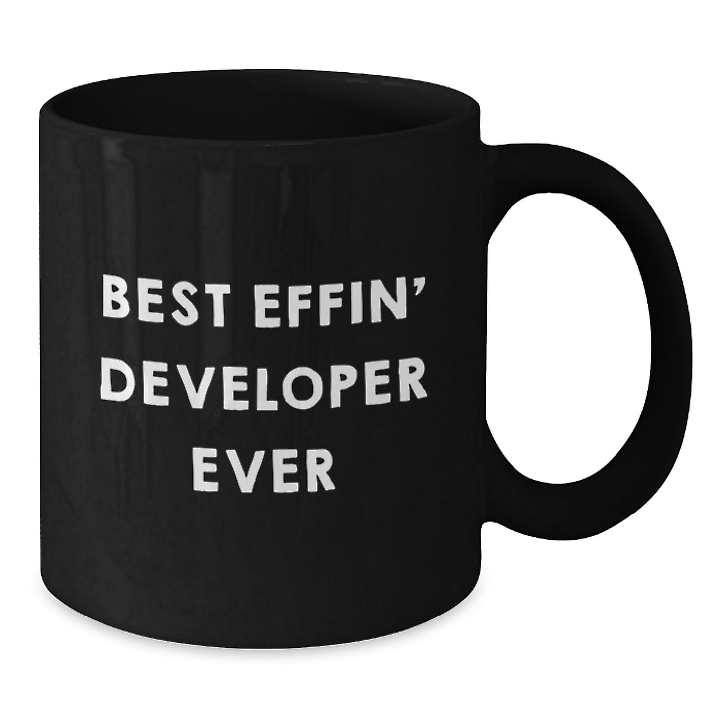 Funny Developer Gifts for Men, Best Effin' Developer Ever Black Coffee Mugs, Unique Graduation Unique Gifts from Coworkers - Additional