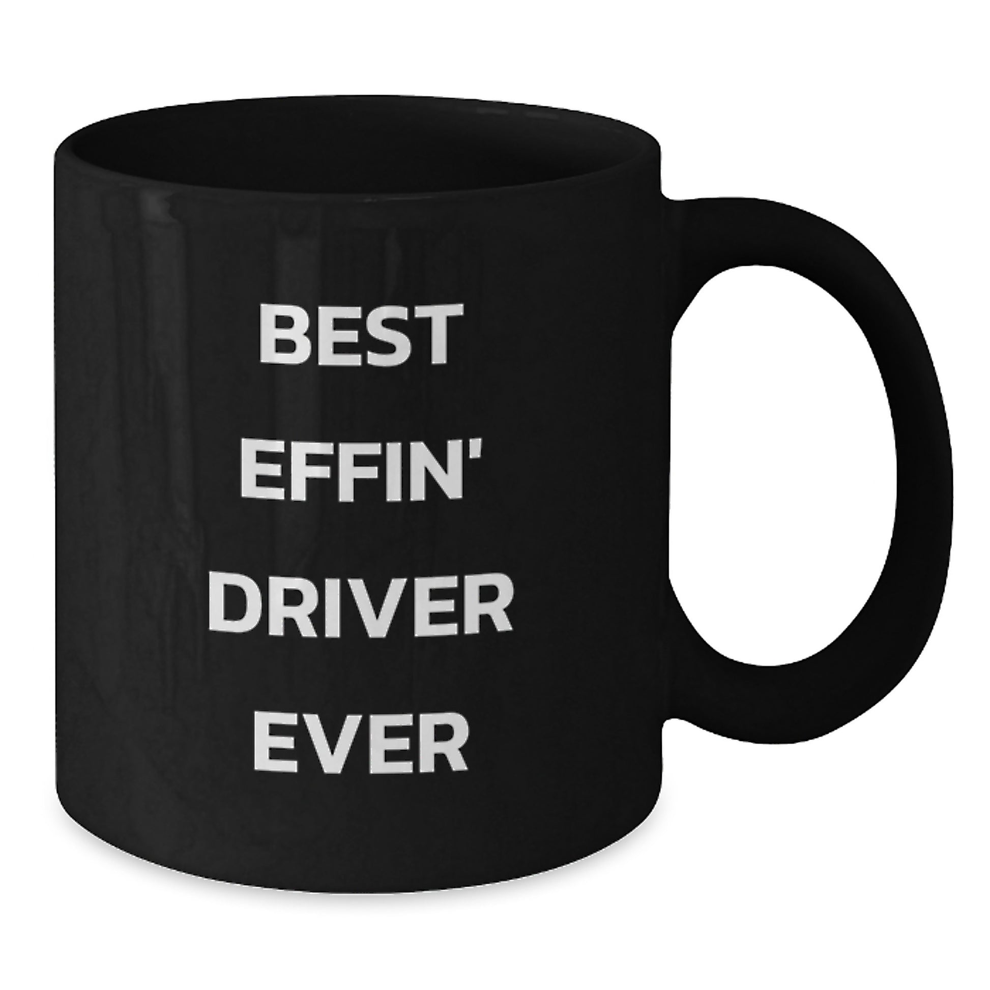 Funny Driver Gifts for Him from Friends, Black Coffee Mug Best Effin' Driver Ever, Unique Christmas Memorable Presents - Additional