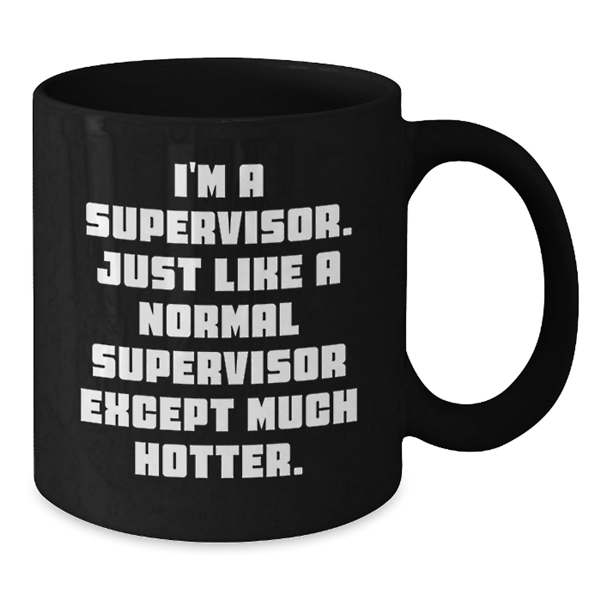 Funny Gifts for Supervisor, Supervisor Humor Black Coffee Mug, Unique Gifts from Men to Supervisor on Mother's Day - Additional