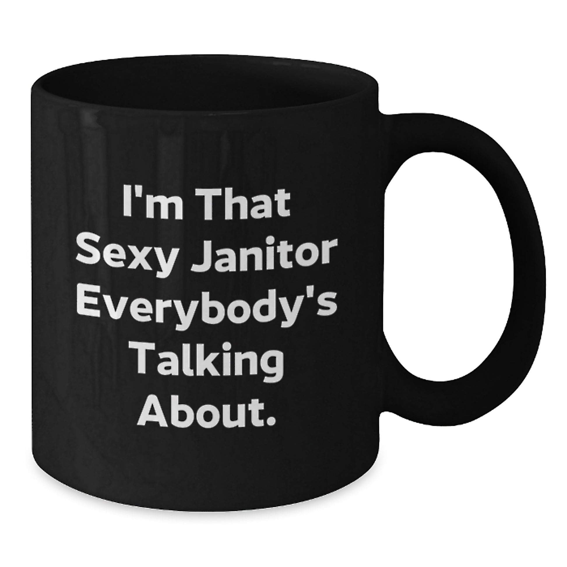 Funny Janitor Gifts from Friends for Men Sexy Janitor Lover Birthday Unique Mug Black Coffee - Additional