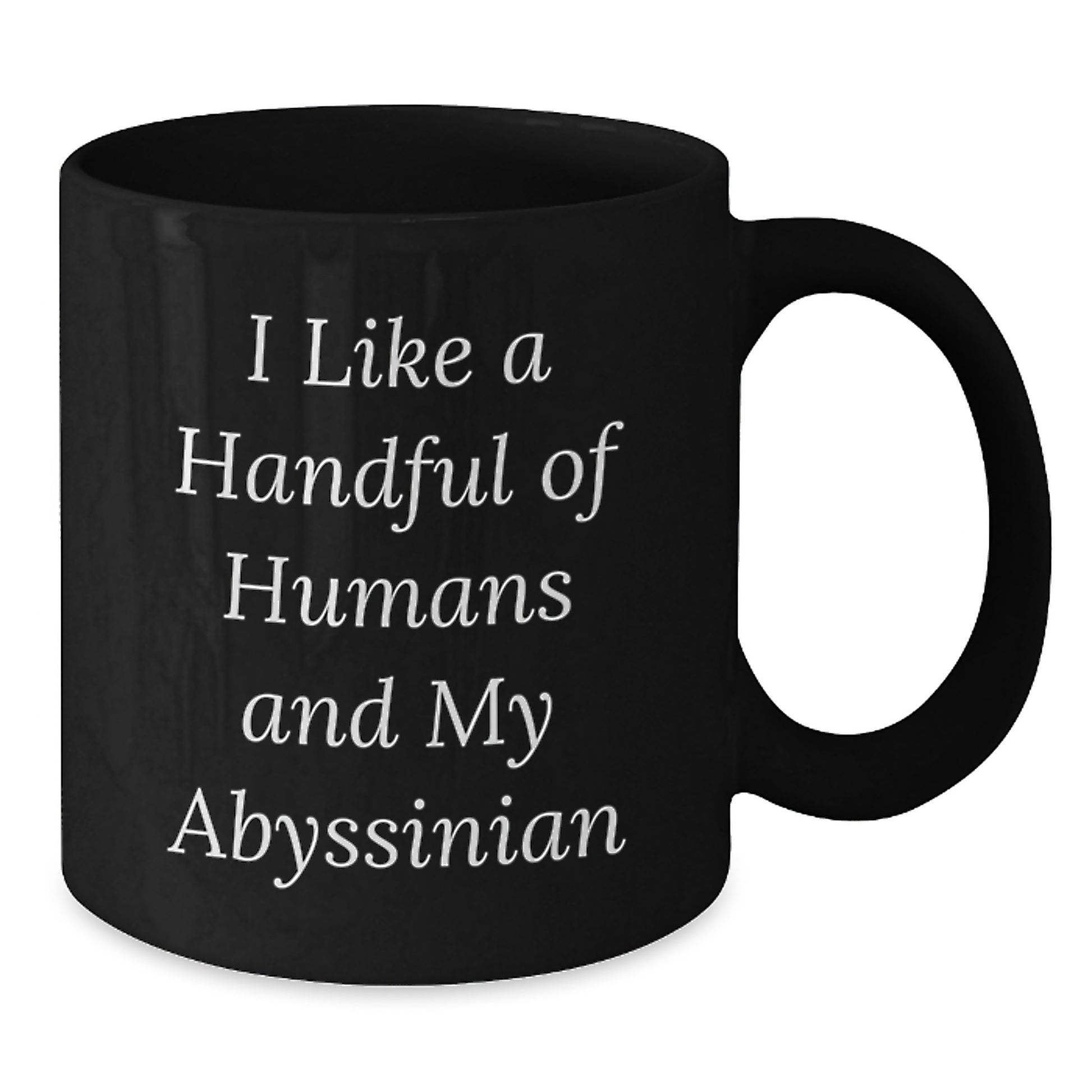 Funny Abyssinian Cat Lover Gifts from Friends Women Abyssinian Cat Enthusiasts Black Coffee Mug Christmas Unique Presents Abyssinian Cat Quotes - Additional