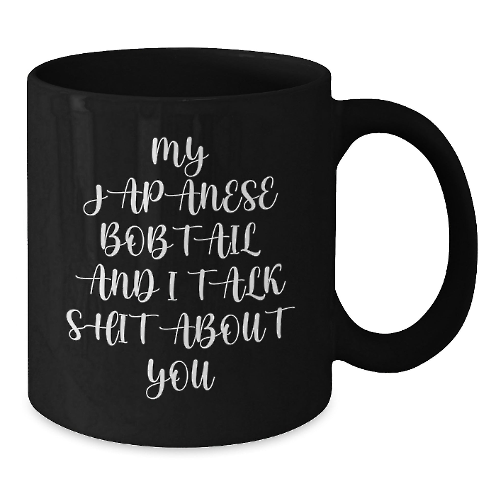 Japanese Bobtail Cat Lover's Funny Graduation Unique Gifts for Friends from Men with Black Coffee Mug - Additional