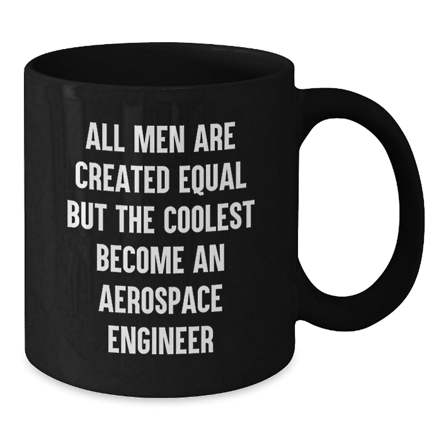Birthday Gift for Her Aerospace Engineer Black Coffee Mug Present - Additional