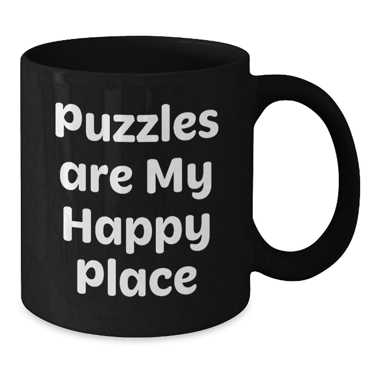 Funny Puzzle Lover Gifts from Women to Puzzles Enthusiasts, Birthday Unique Mugs with Puzzles Are My Happy Place Quote - Additional