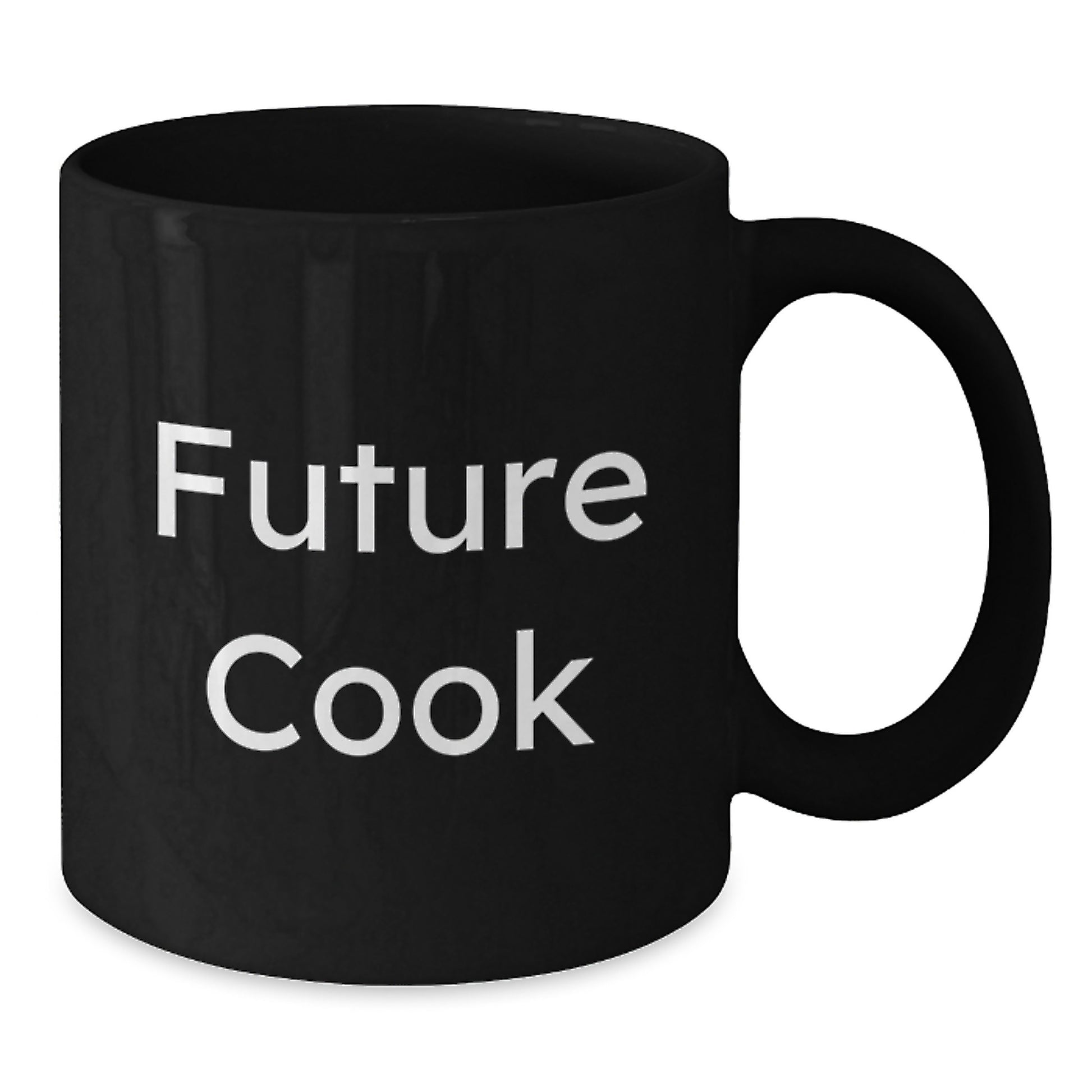 Future Cook Inspirational Black Coffee Mug Gifts from Friends for Men, Funny Quote, 11oz or 15oz Ceramic Mug, Microwave and Dishwasher Safe - Additional