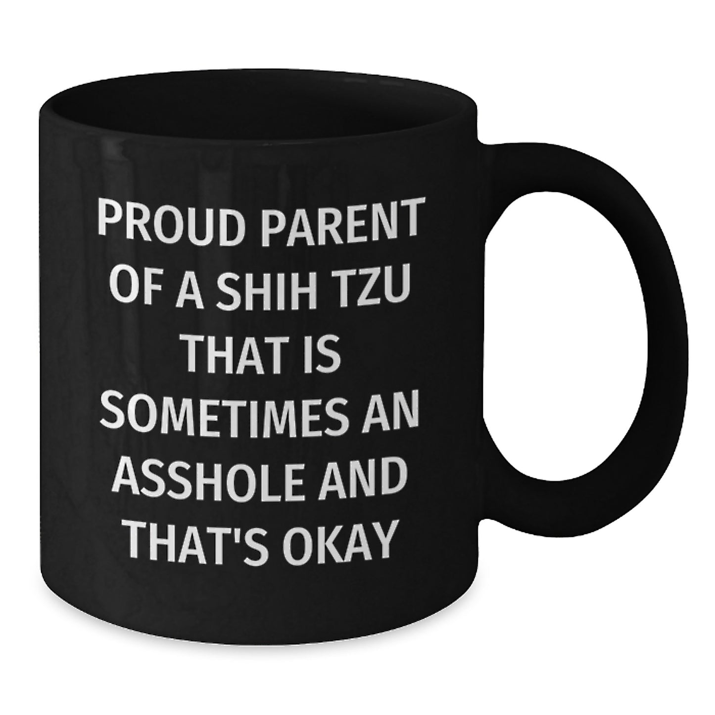 Shih Tzu Mom Keepsake Black Coffee Mug Birthday Gift for Him - Additional
