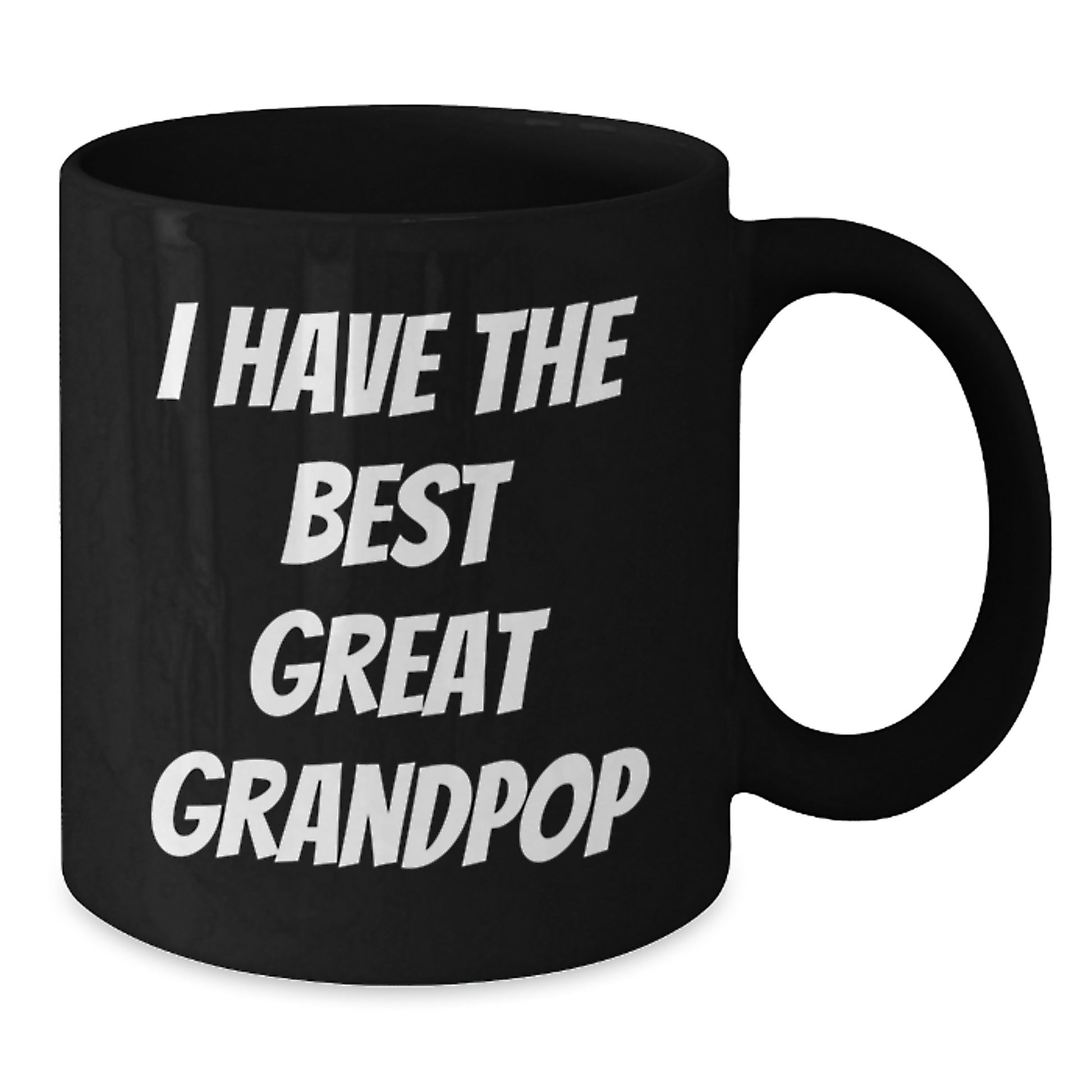 Funny Grandpop Gifts for Men from Great Grandpop, Black Coffee Mug for Graduation Unique Presents - Additional