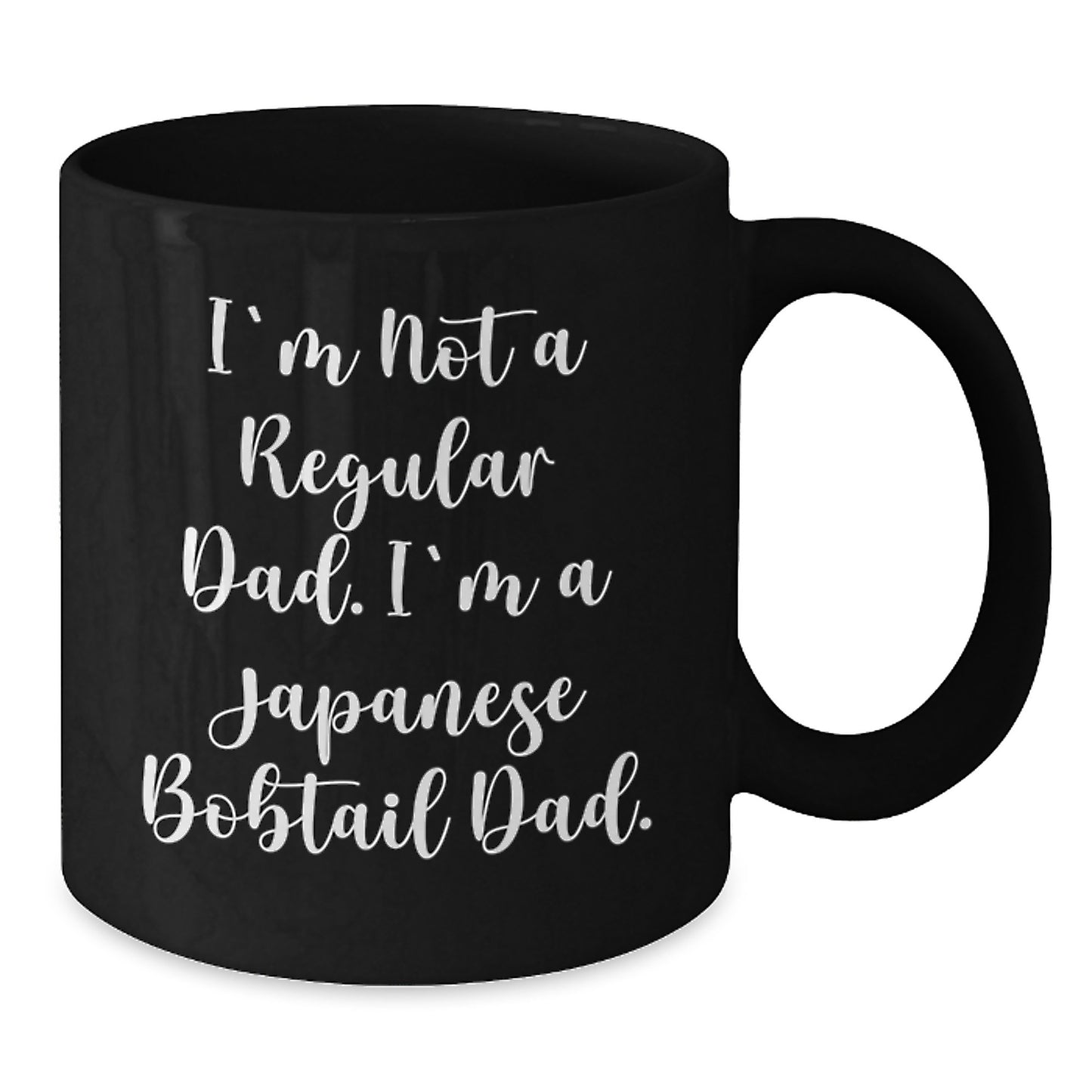 Japanese Bobtail Cat Dad Coffee Mug, Funny Gift for Men from Family, Unique Christmas Unique Gifts for Japanese Bobtail Cat Enthusiasts, Black 11oz/15oz Ceramic Mug - Additional