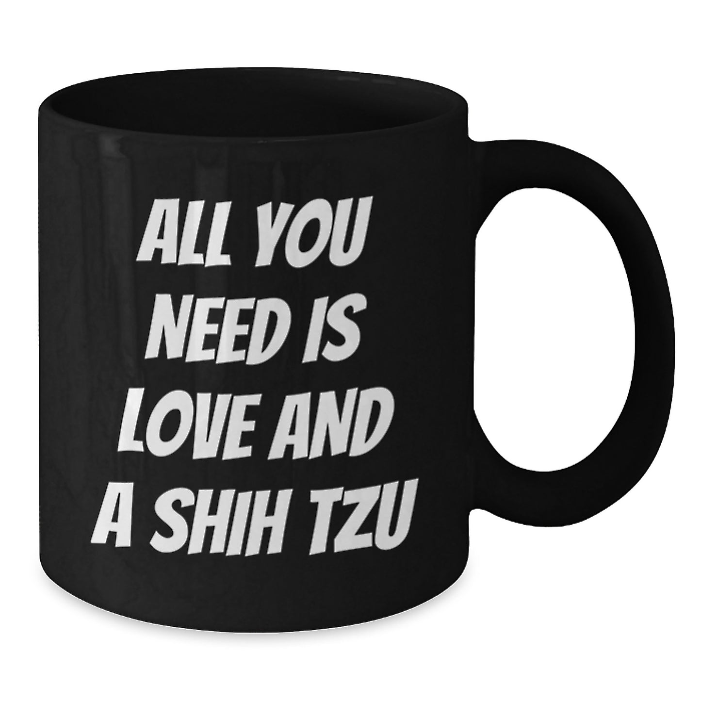 Shih Tzu Dog Lover Funny Black Coffee Mug Gifts from Friends and Family for Christmas - Additional