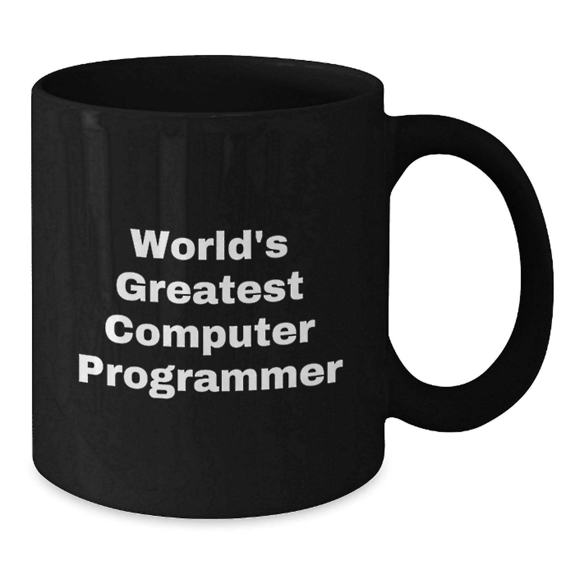 Funny Computer Programmer Graduation Unique Gifts from Friends - 'World's Greatest' Black Coffee Mug for Him - Additional