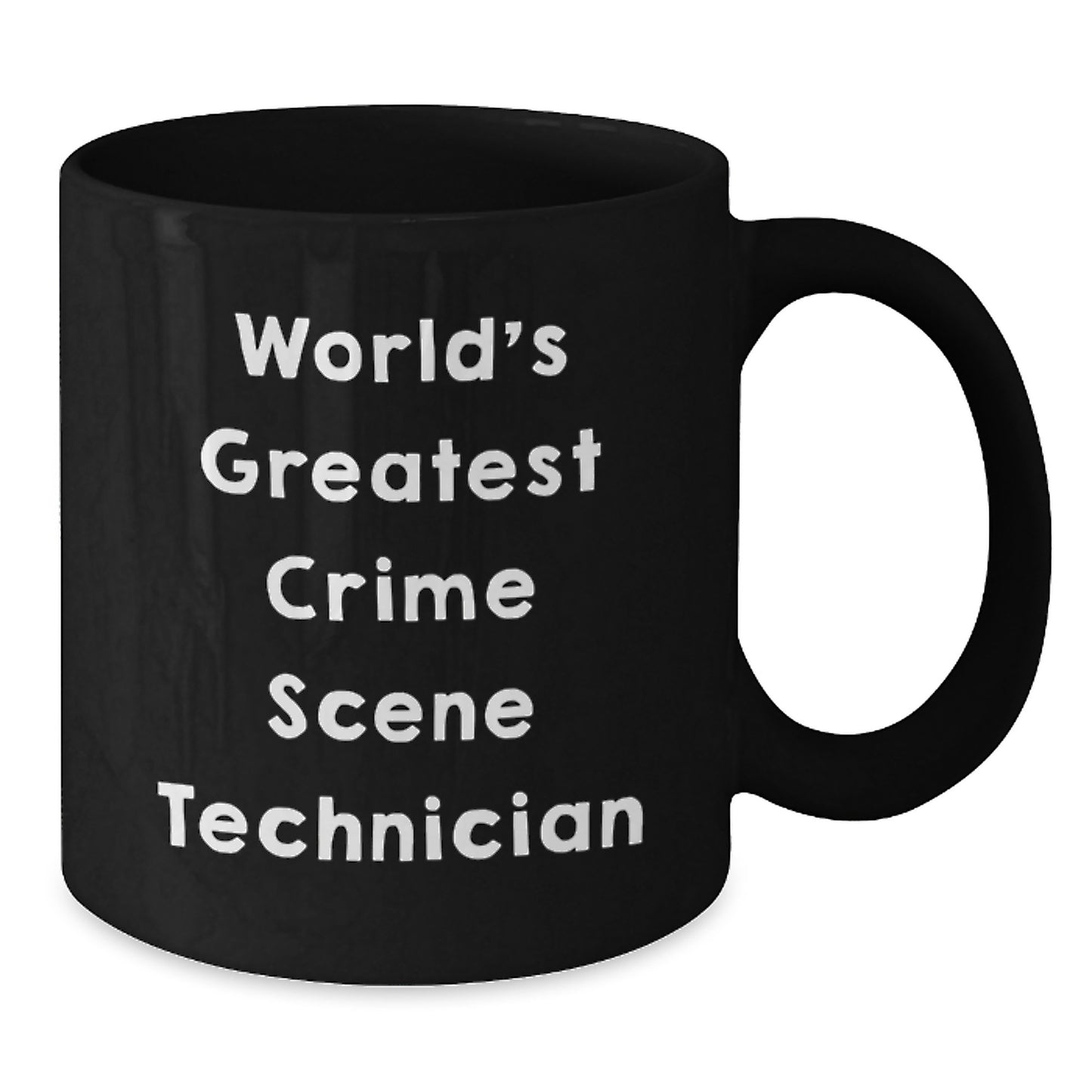Funny Crime Scene Technician Gifts for Men from Friends, Gifts for Crime Scene Technicians, Unique Graduation Mugs for World's Greatest Crime Scene Technician, Black Coffee Mug - Additional